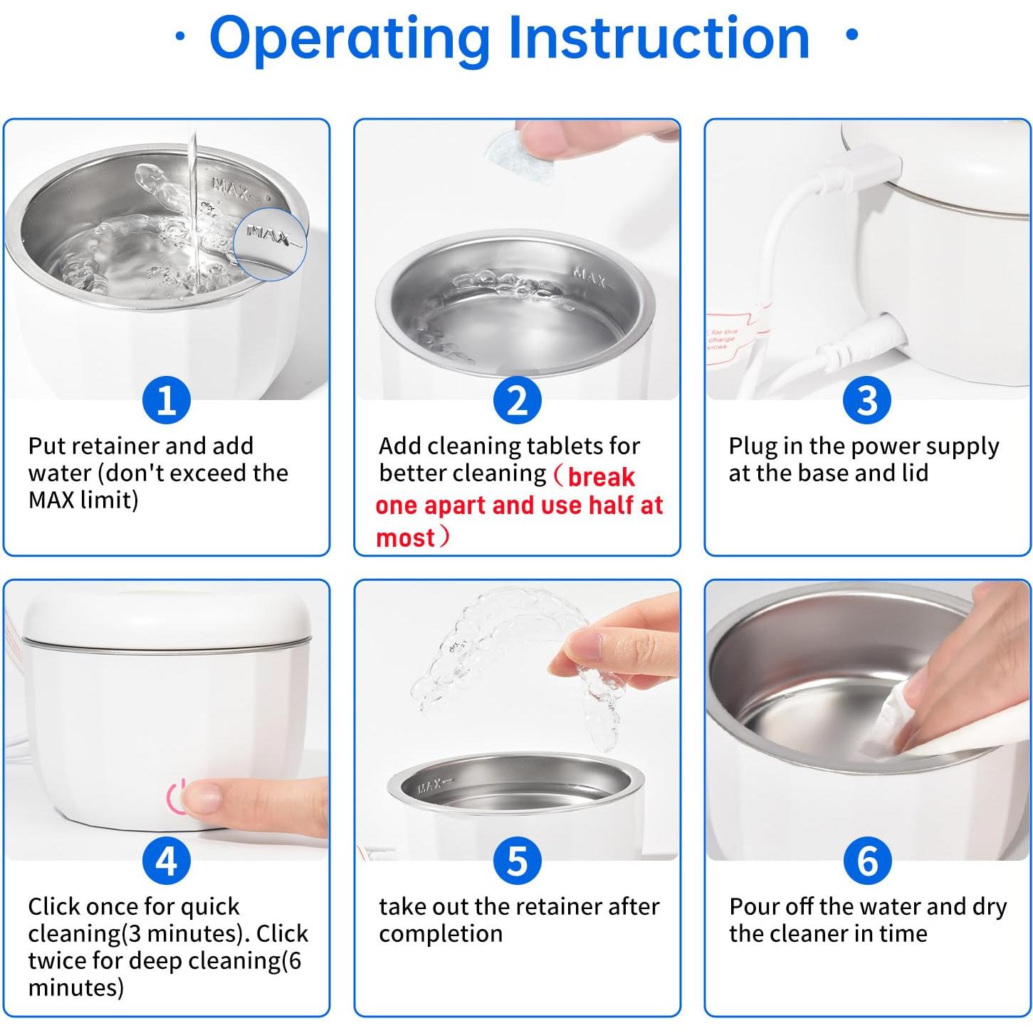 Limpiadora Ultrasónica de Retenedores YKL 80ml 18W 50kHz