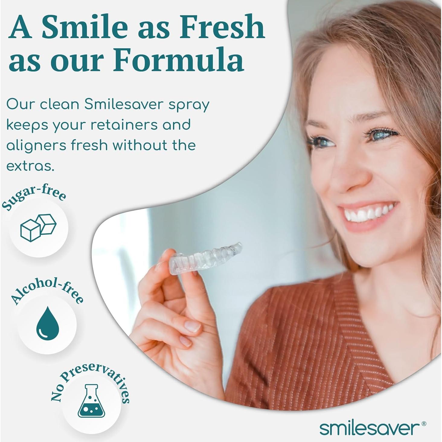 Limpiador en Spray Smilesaver 59ml para Retenedores y Alineadores