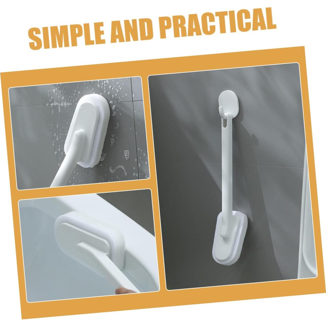 1 Set Bathroom Cleaning Brush Carpet Sponges Scrub Brush for Cleaning Floor Cleaning Supplies Shower Cleaning Floor Abs Bath Long Handle