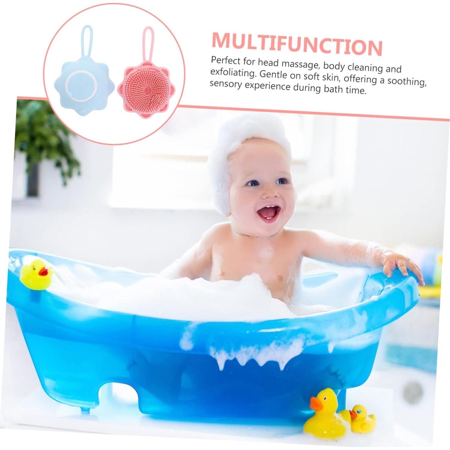 2 Cepillos de Baño TOGEVAL para Recién Nacidos - Silicona Suave