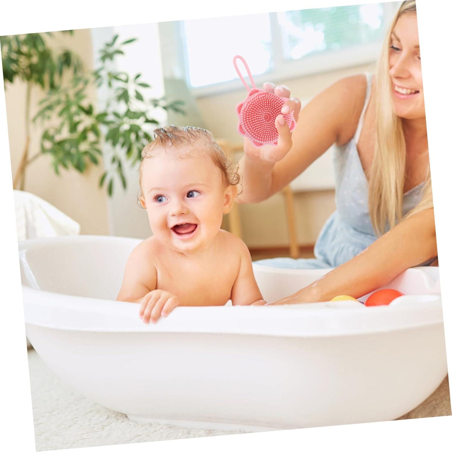 2 Cepillos de Baño TOGEVAL para Recién Nacidos - Silicona Suave