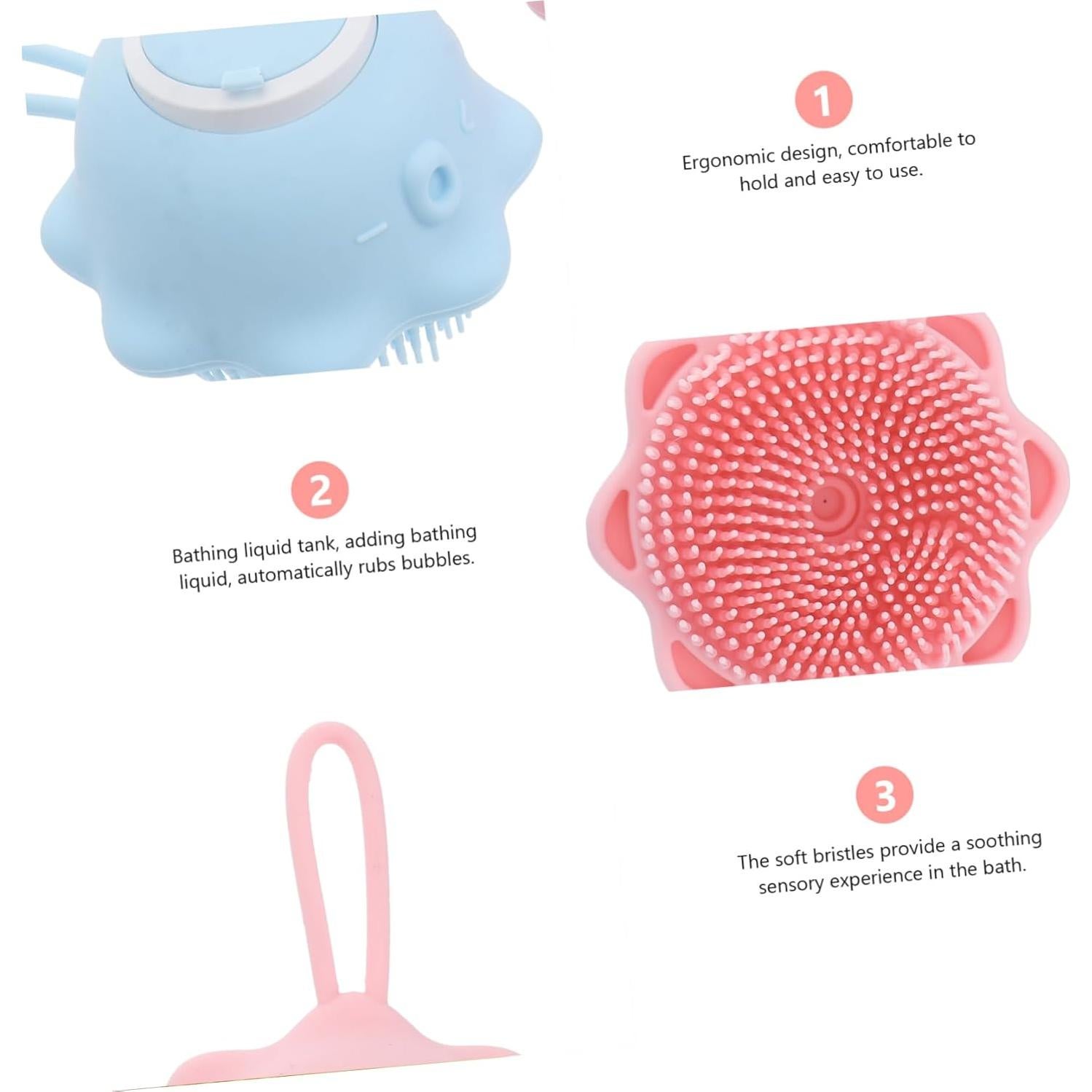 2 Cepillos de Baño TOGEVAL para Recién Nacidos - Silicona Suave