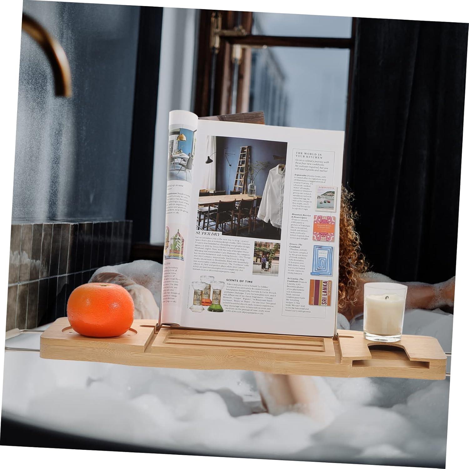 Bandeja Ajustable para Bañera BUGUUYO - Soporte para Teléfono y Almacenamiento