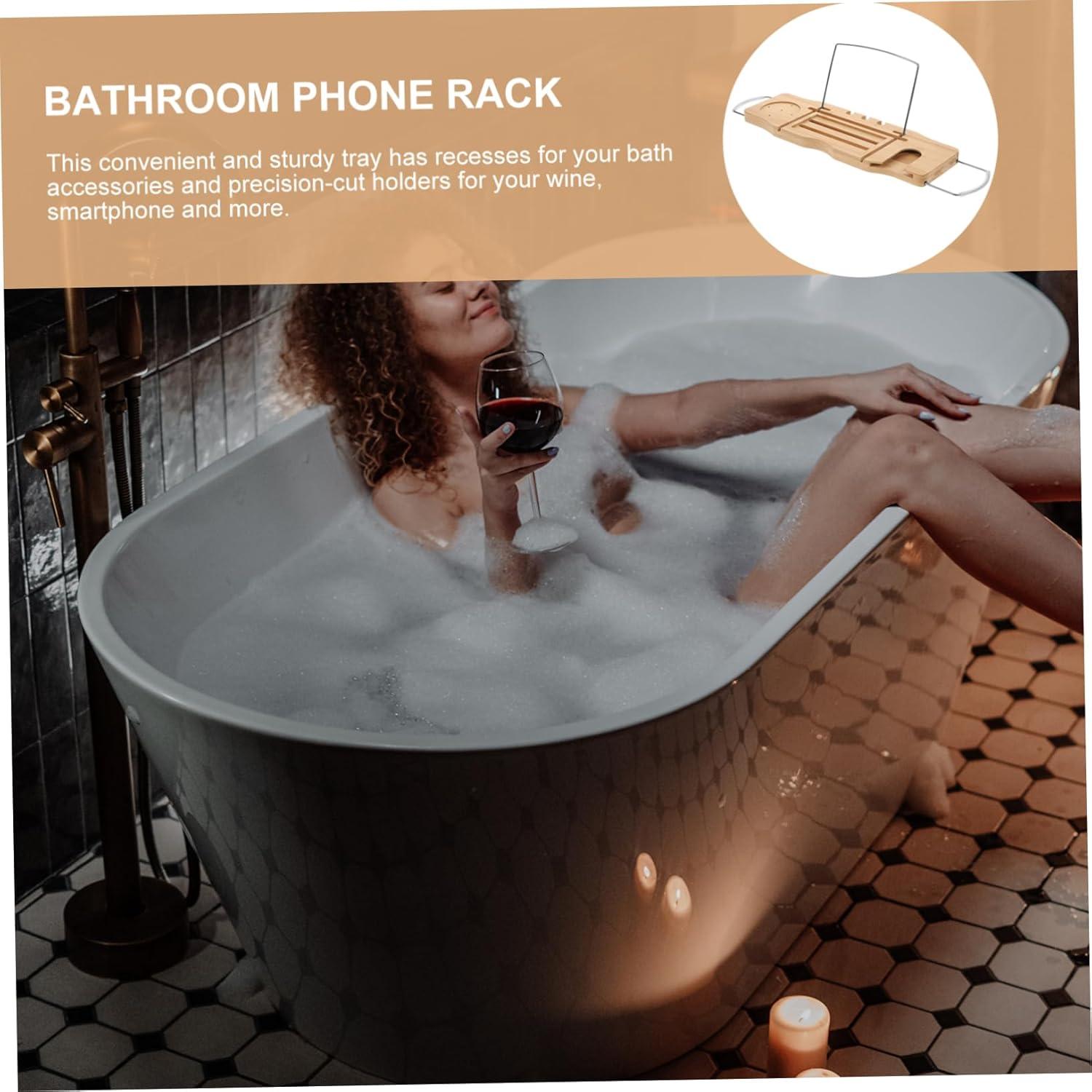 Bandeja Ajustable para Bañera BUGUUYO - Soporte para Teléfono y Almacenamiento