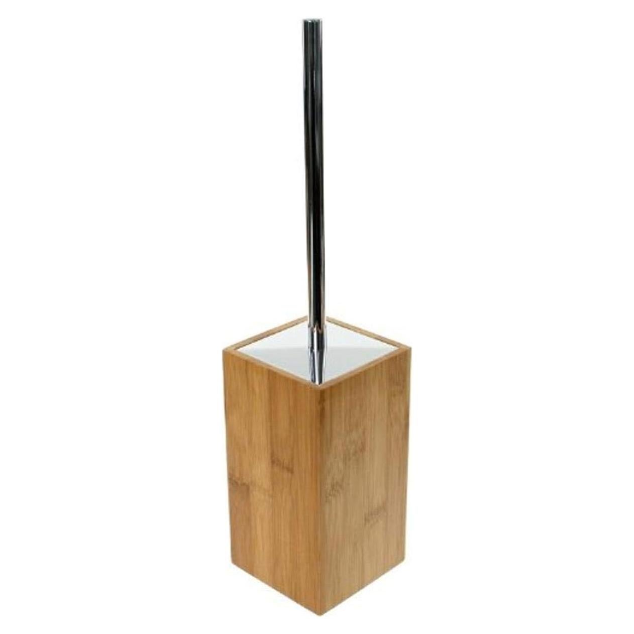 Soporte para Cepillo de Inodoro Gedy PO33-35 Cuadrado Bambú