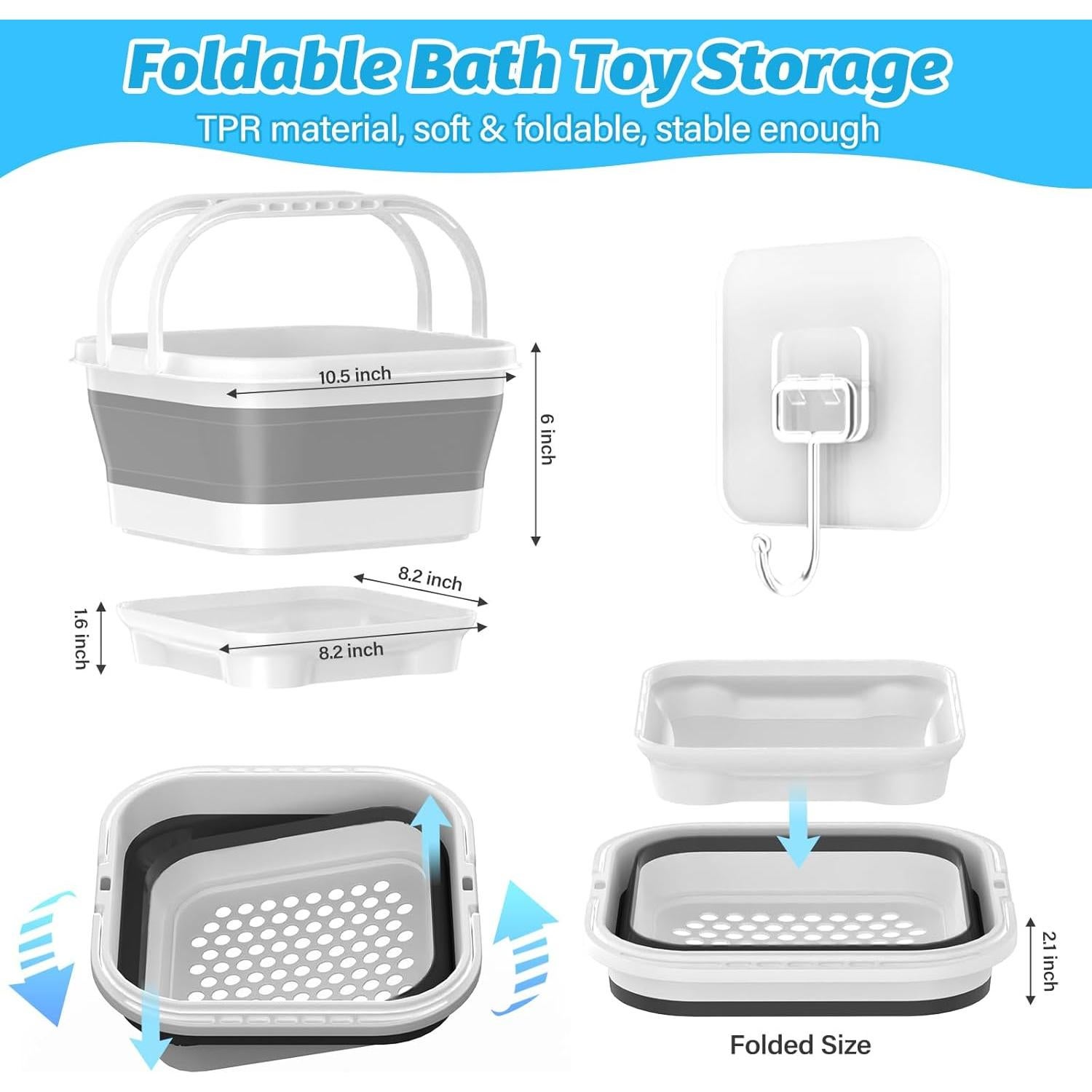 Organizador de Juguetes de Baño Plegable Anivia Gris 0.64 kg