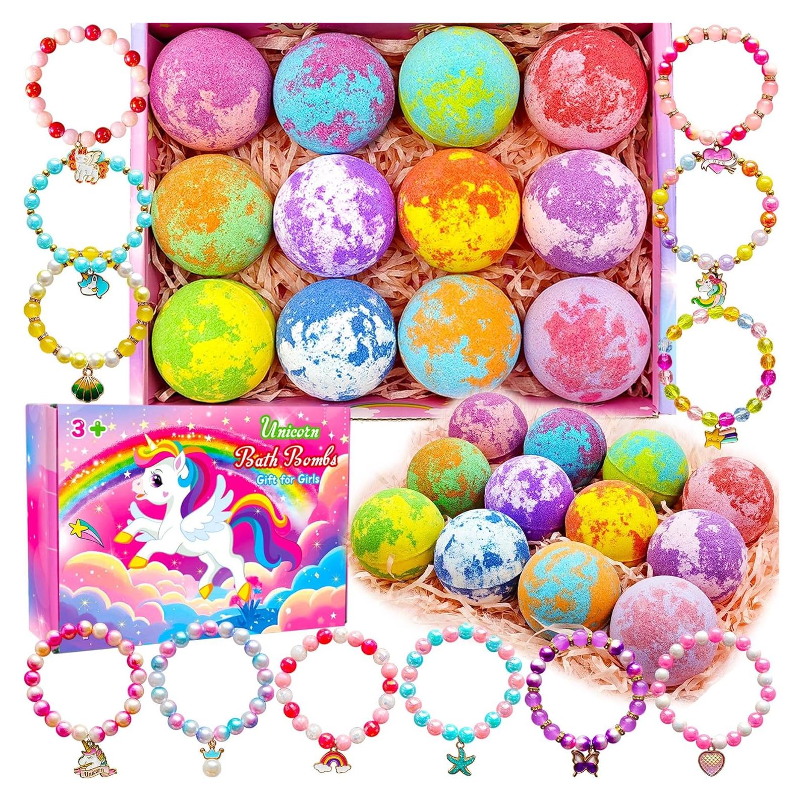 Bolas de Baño de Unicornio Phaorui - Set de 12 Aromáticas
