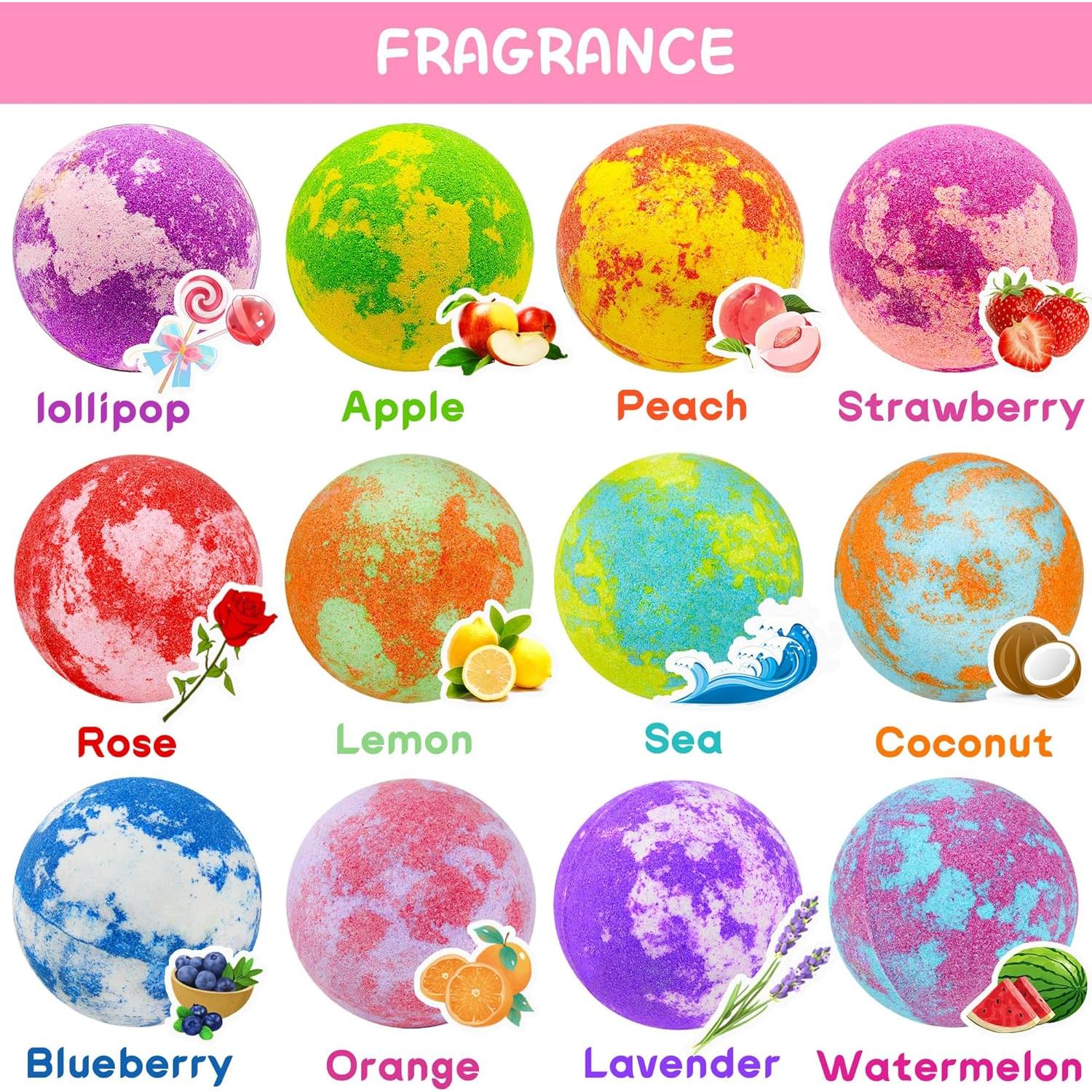 Bolas de Baño de Unicornio Phaorui - Set de 12 Aromáticas