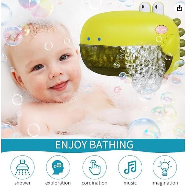 Juguetes de baño dinosaurio Grechi con burbujas y música