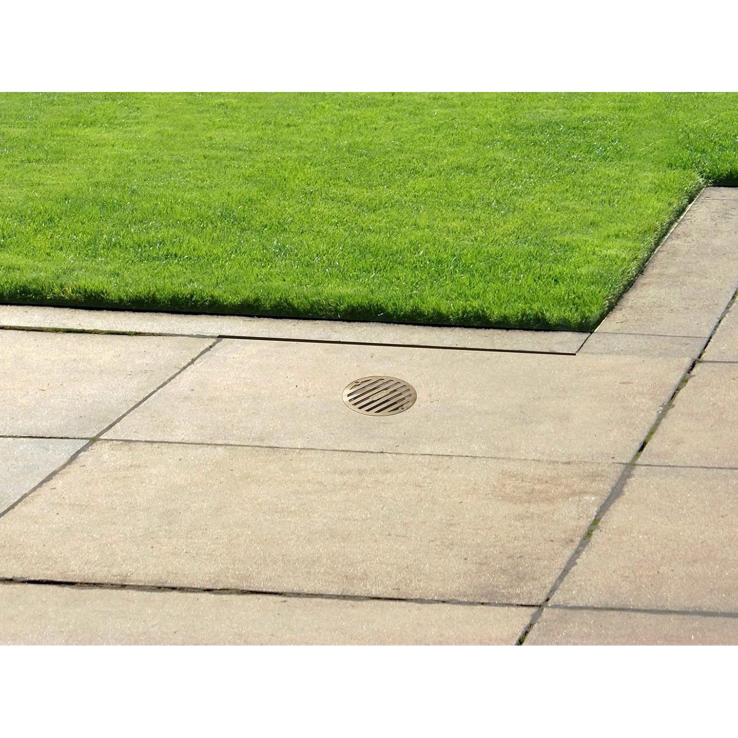 Cubierta de Drenaje Redonda NDS 910B 10.8 cm Latón Satinado