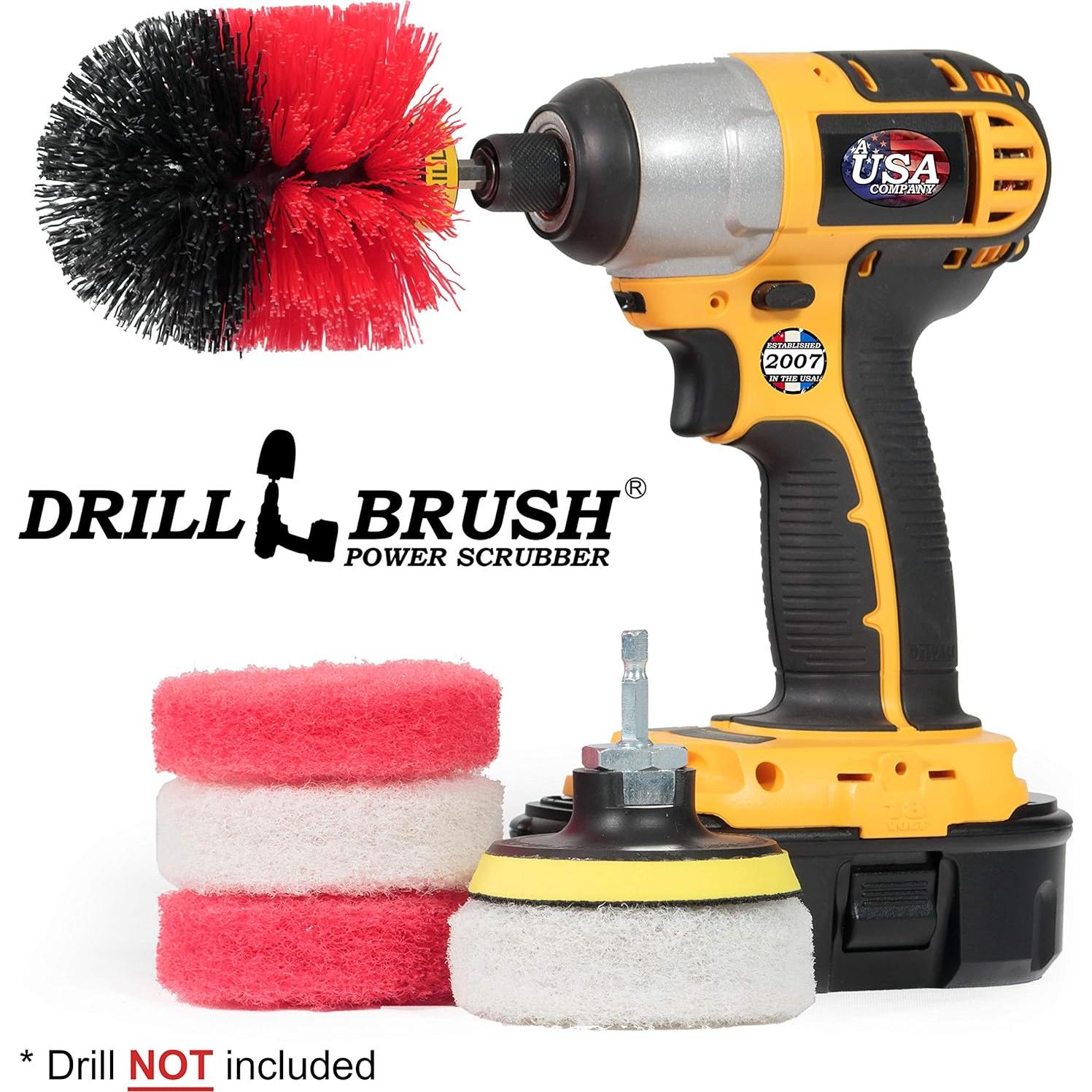 Cepillo de Taladro Drillbrush para Limpieza de Baño y Fregadero