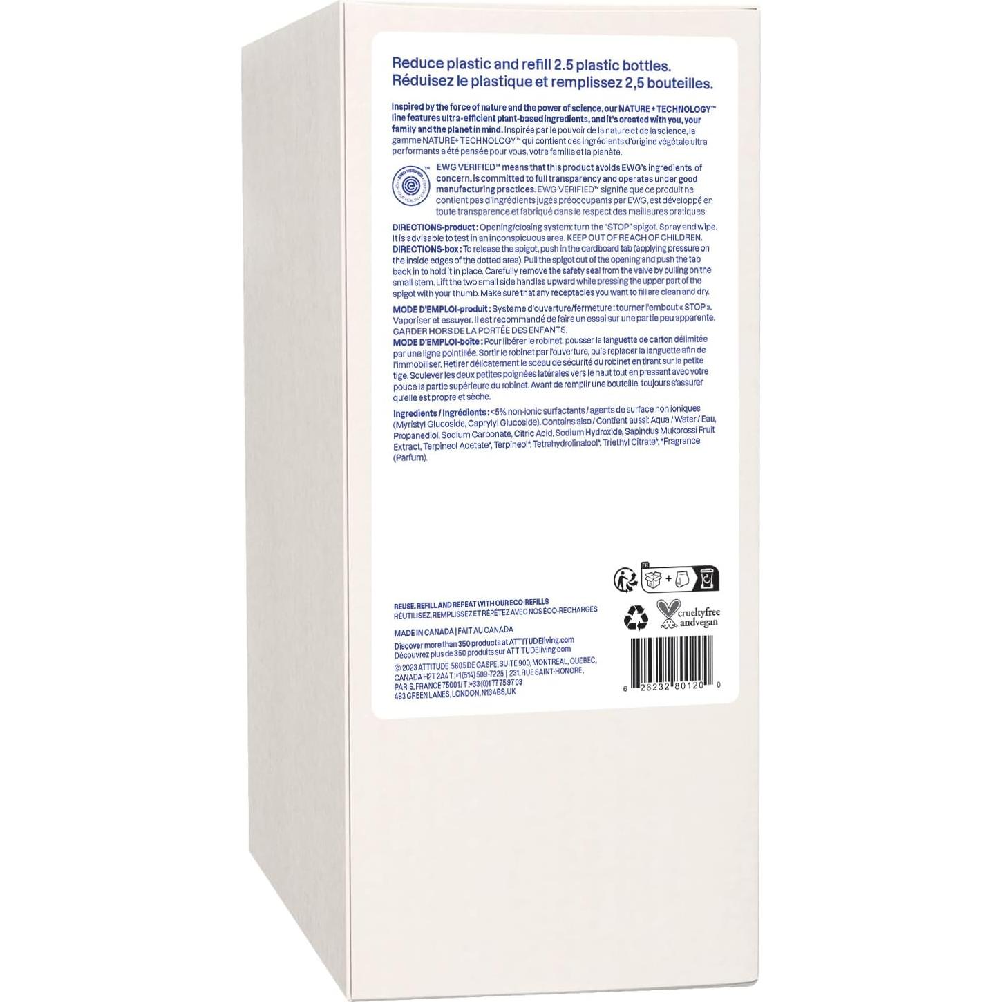 Limpiador Multiusos ATTITUDE 2L Vegano Aroma Cítricos