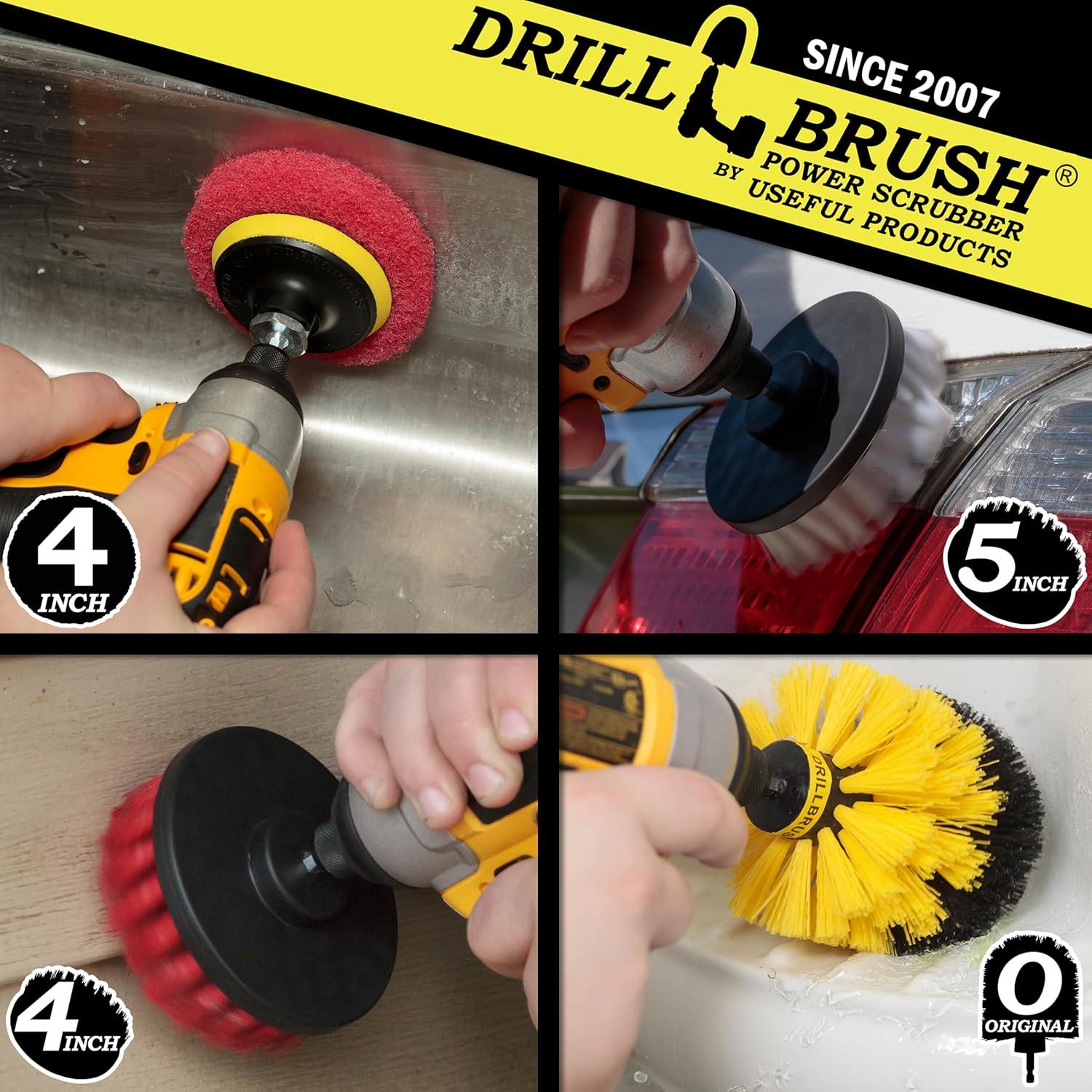 Cepillo de Taladro Drillbrush para Limpieza de Baño y Cocina