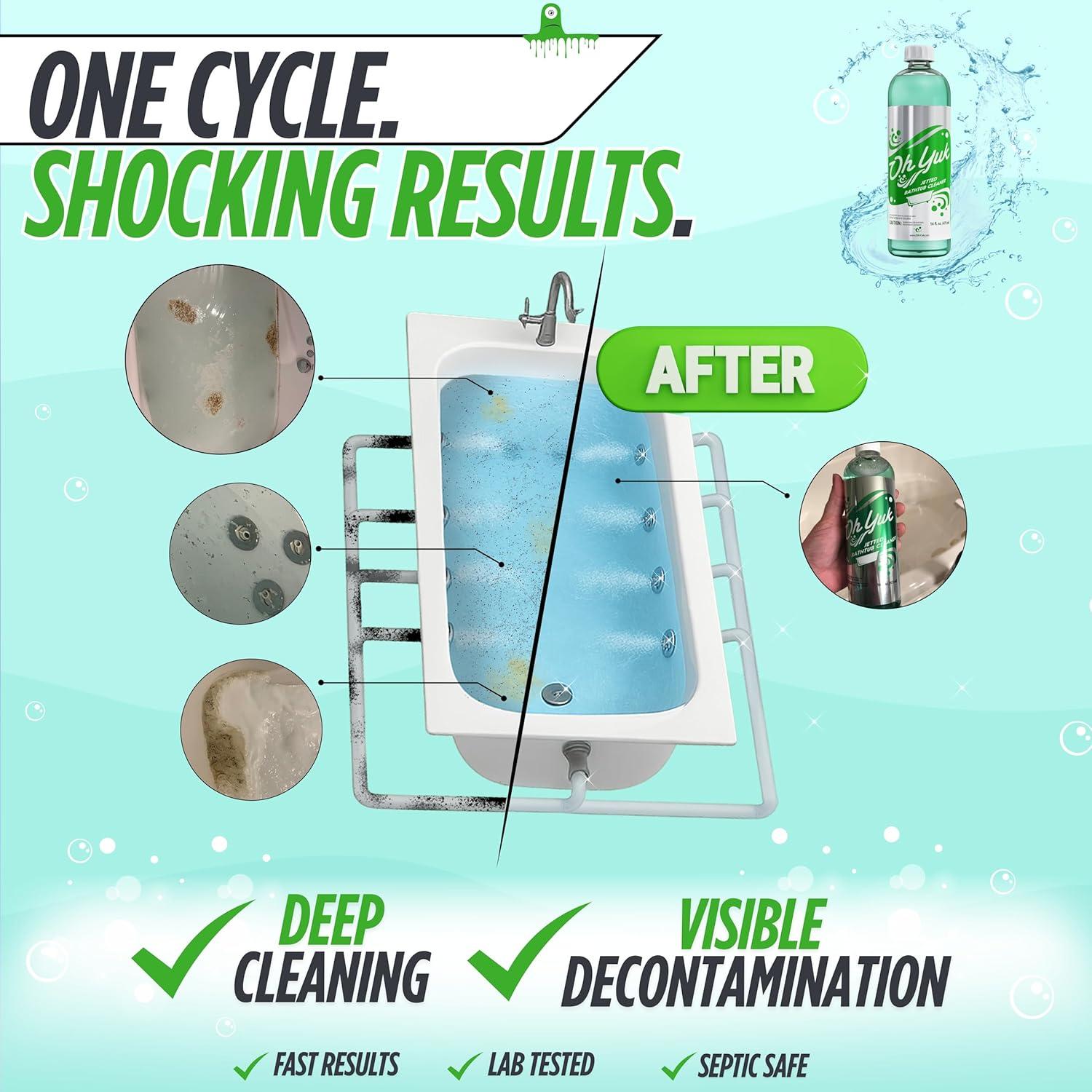 Paquete Limpiador Bañera con Jets y Desincrustante Oh Yuk 473ml