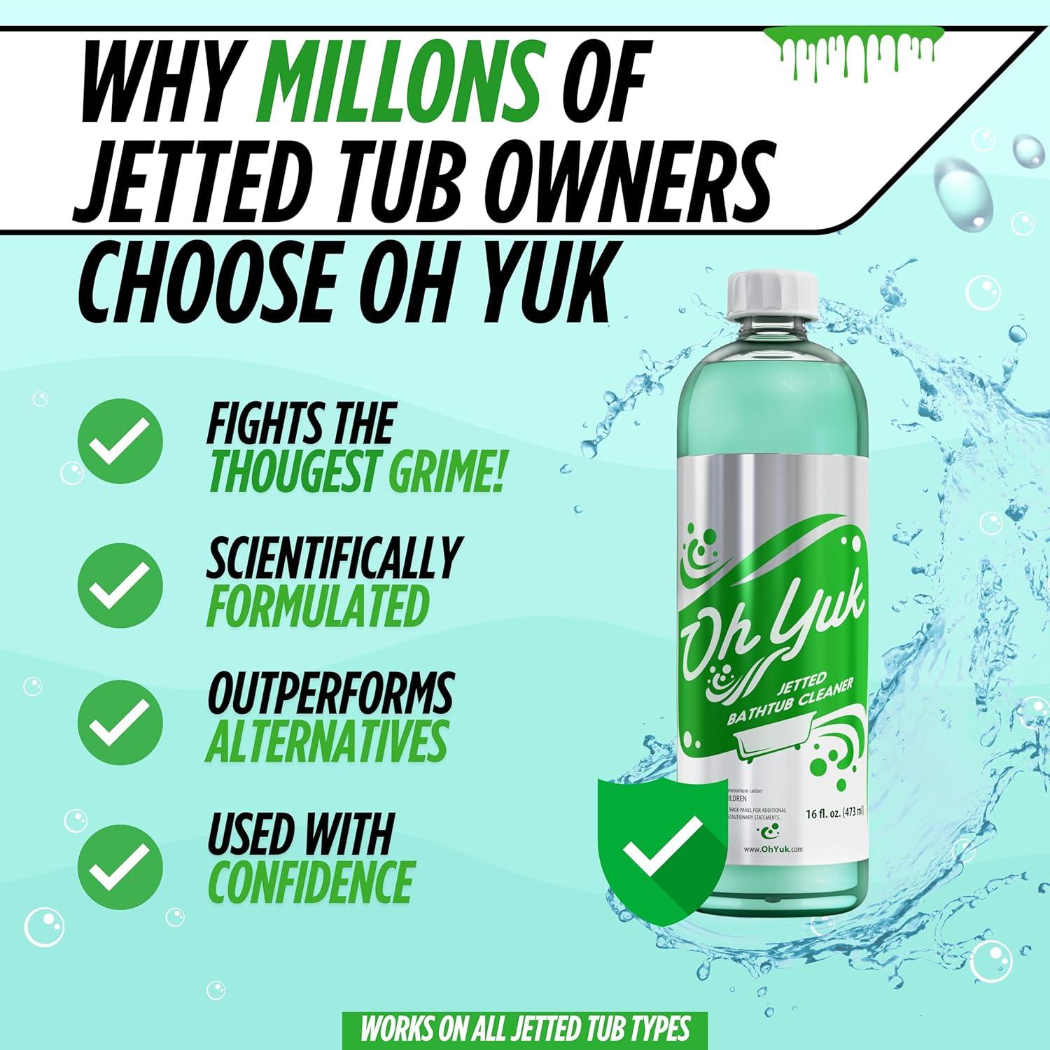 Paquete Limpiador Bañera con Jets y Desincrustante Oh Yuk 473ml