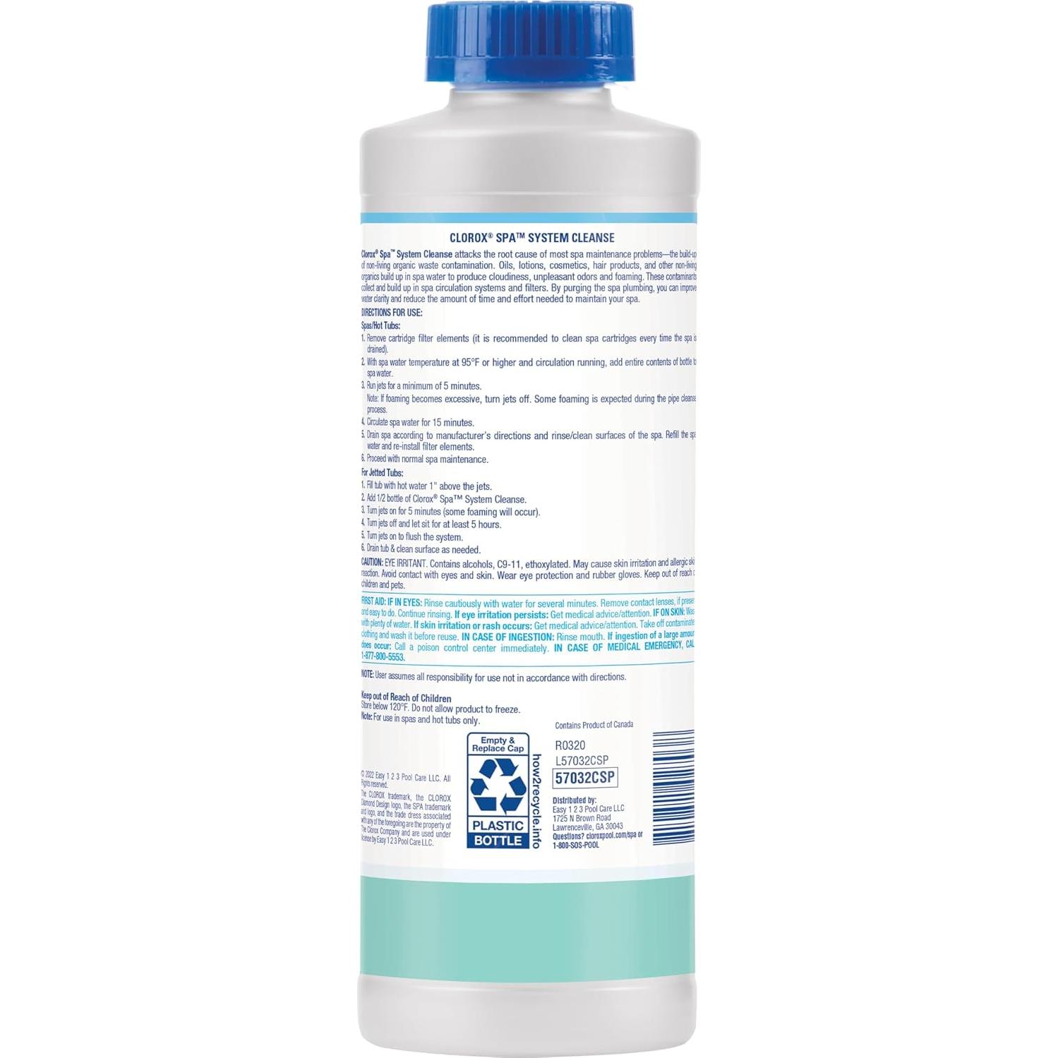 Clorox Pool & Spa Sistema de Limpieza 0.91L para Spa y Jacuzzi