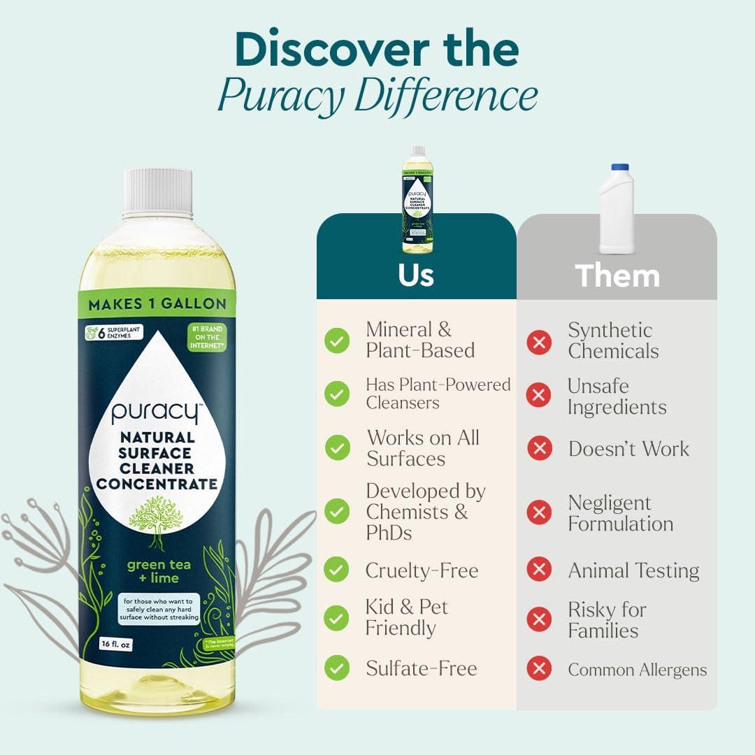 Limpiador Multiusos Natural Puracy 16oz Té Verde y Lima