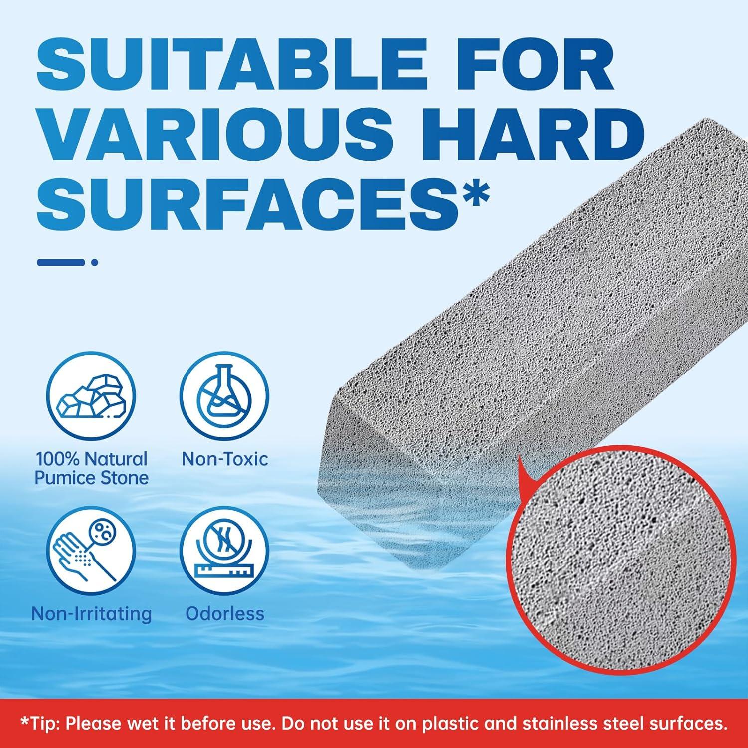 Cepillo de Inodoro Vacplus - 4 Unidades de Piedra Pómez Ecológica