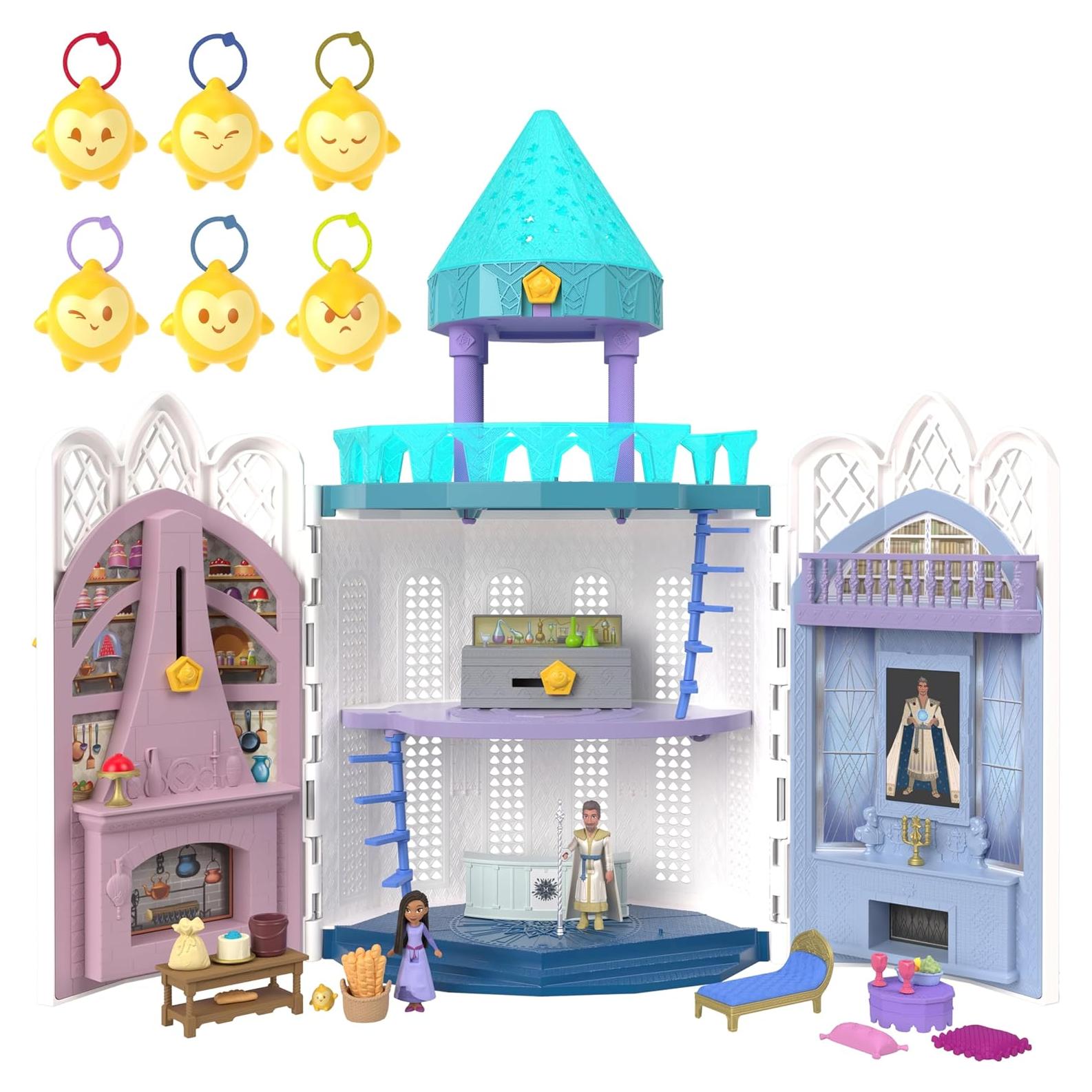 Casa de Muñecas Castillo Rosas Mattel Disney Wish con 2 Muñecas