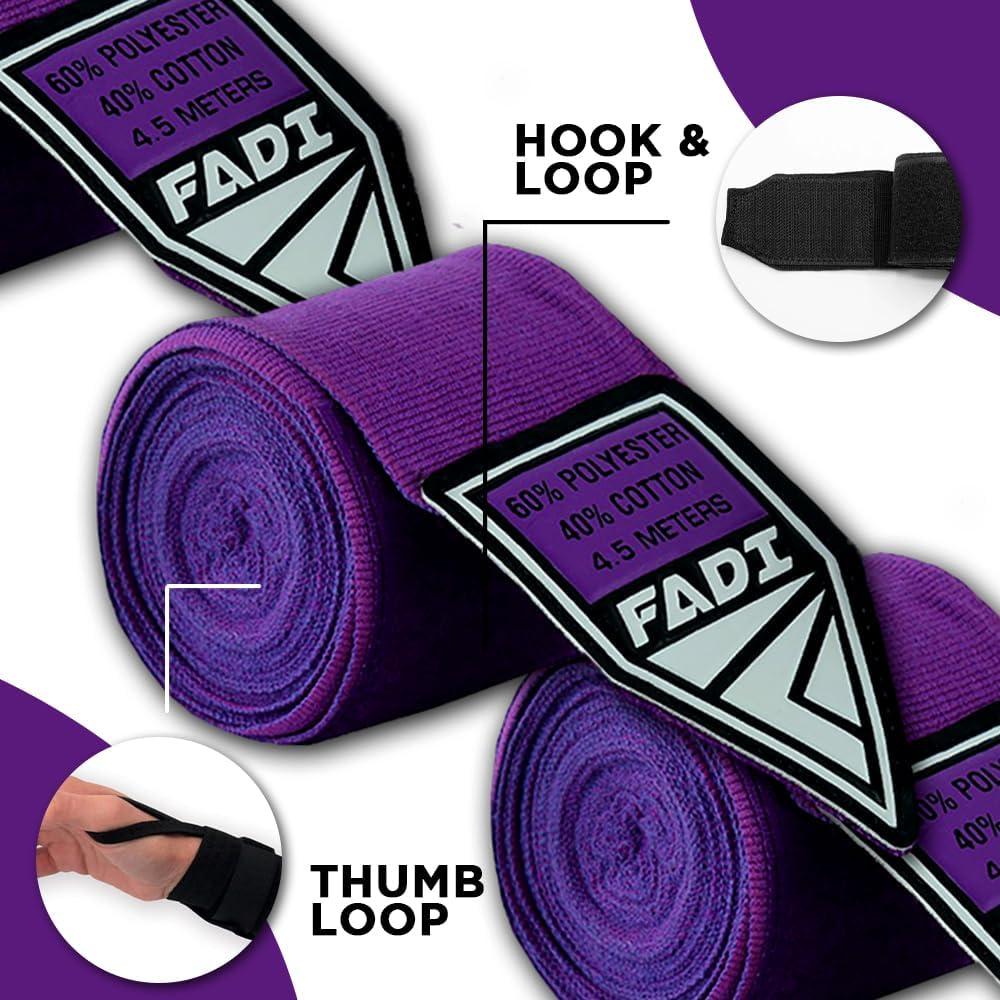 Envolturas de Mano de Boxeo Fadi Sports 180" (457 cm) Unisex