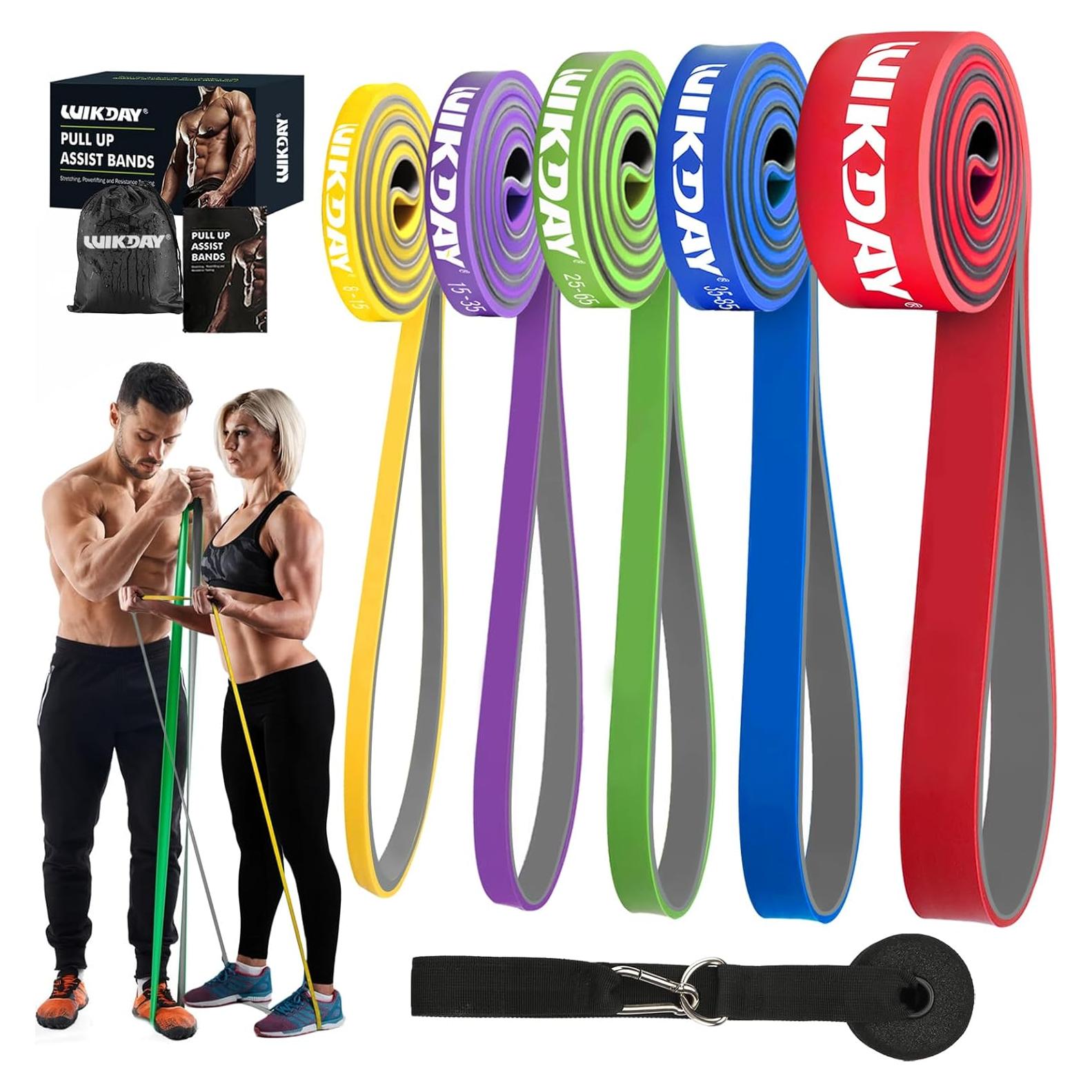 Bandas de Resistencia WIKDAY 5 Niveles 3.6-56.7 kg para Ejercicio