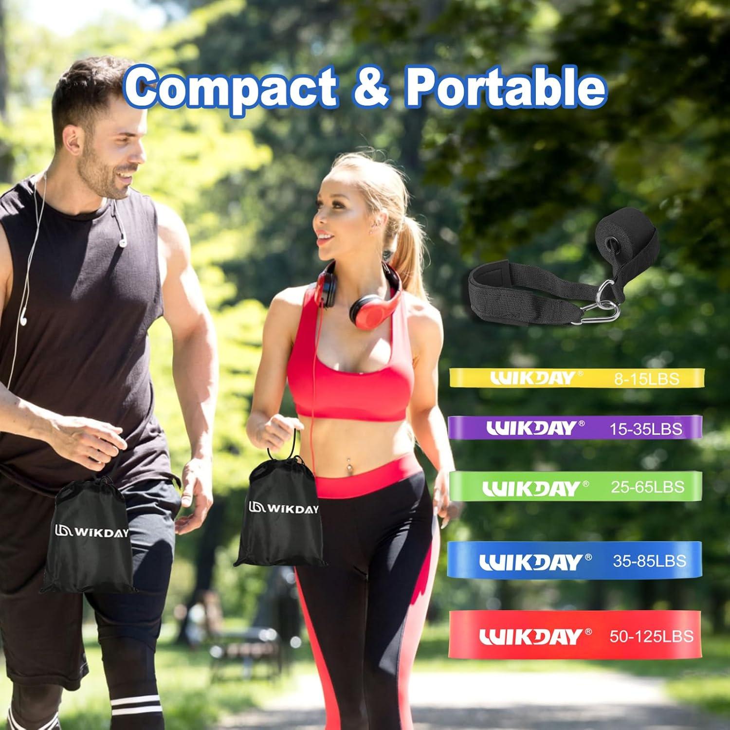 Bandas de Resistencia WIKDAY 5 Niveles 3.6-56.7 kg para Ejercicio