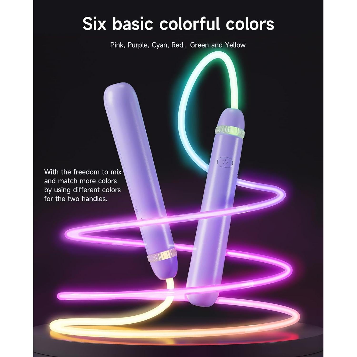 Cuerda de Salto LED ACHDOFITS Ajustable para Niños y Adultos