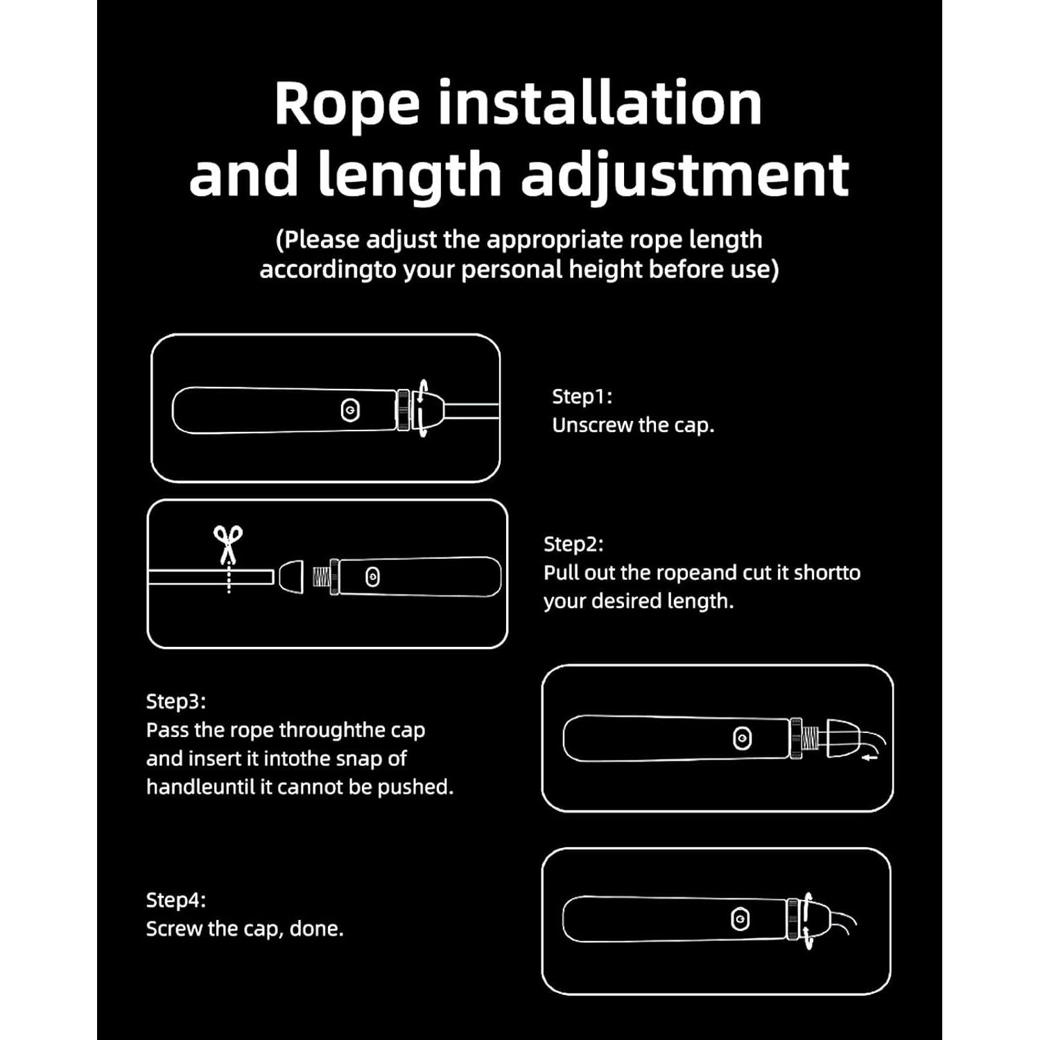 Cuerda de Salto LED ACHDOFITS Ajustable para Niños y Adultos