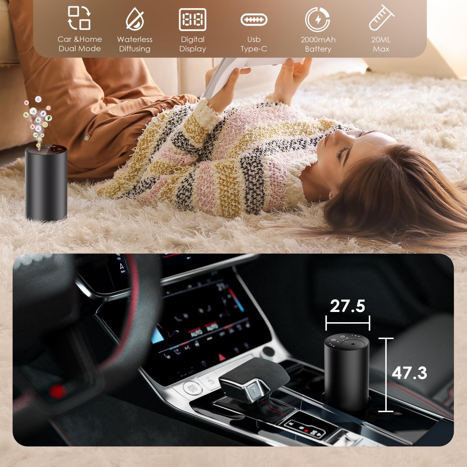 Difusor de Aceite Esencial SVNWKRE E200 Portátil 20ml Negro