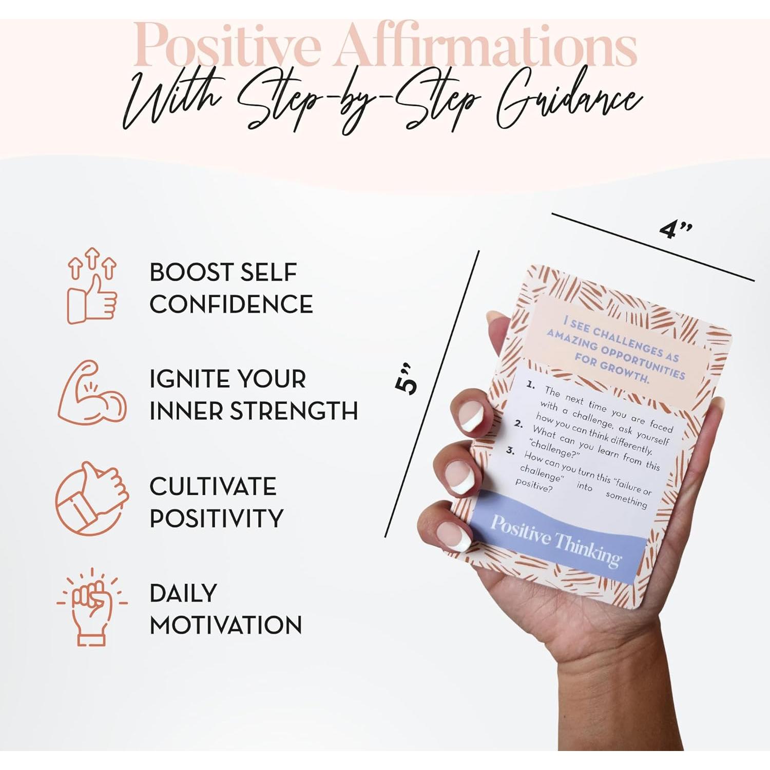 Tarjetas de Afirmaciones Positivas Astralux - 52 para Mujeres