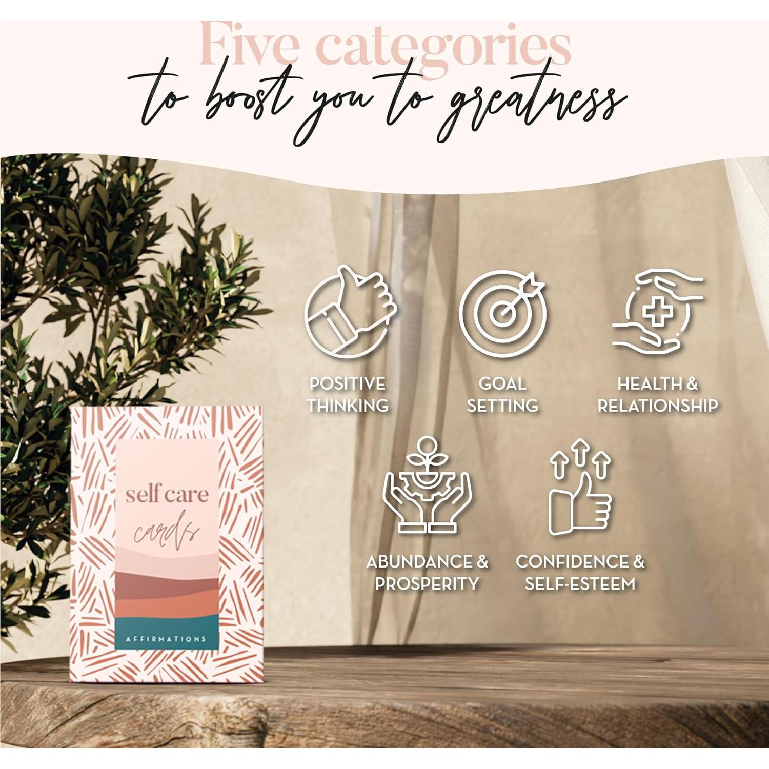 Tarjetas de Afirmaciones Positivas Astralux - 52 para Mujeres