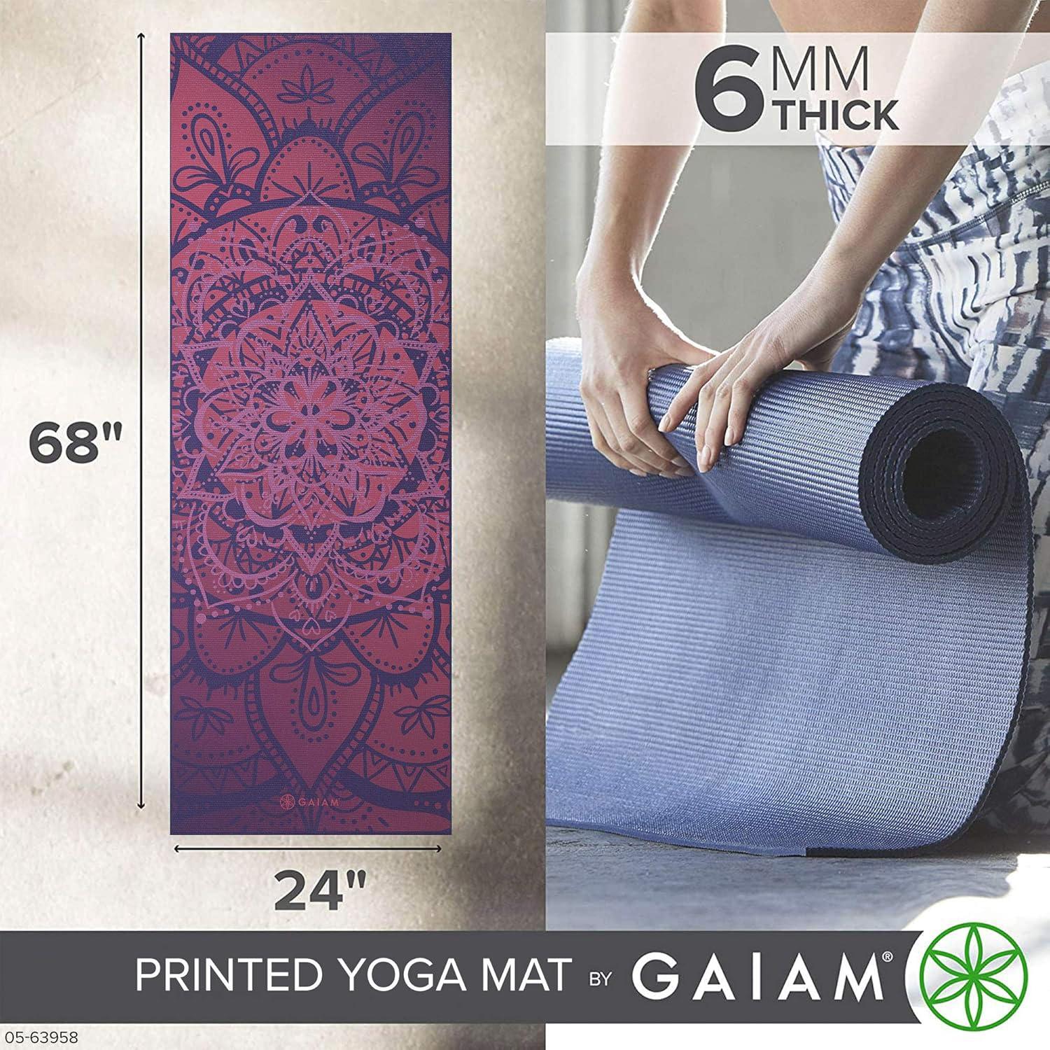 Esterilla de Yoga Gaiam Premium 6mm Antideslizante Rosa