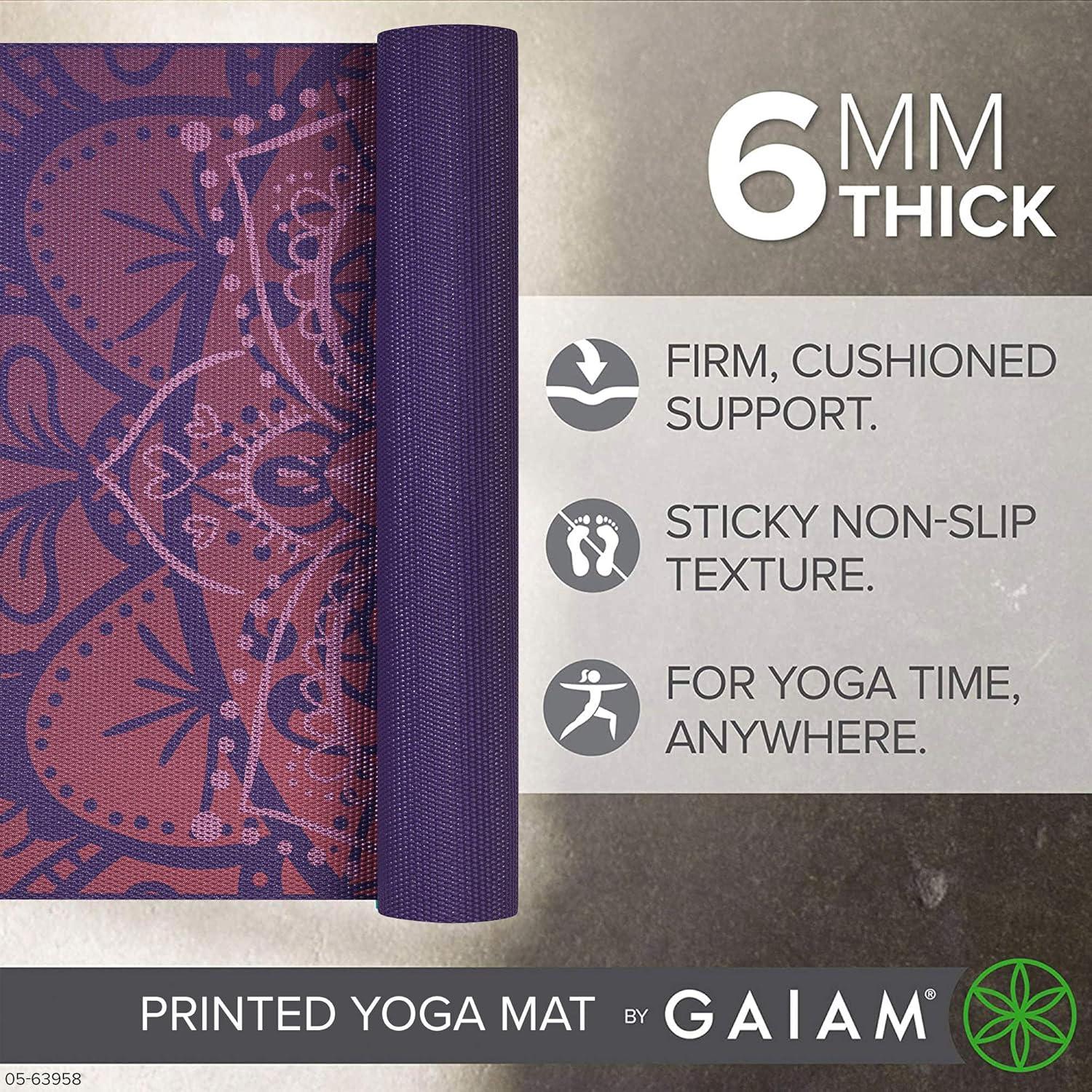 Esterilla de Yoga Gaiam Premium 6mm Antideslizante Rosa
