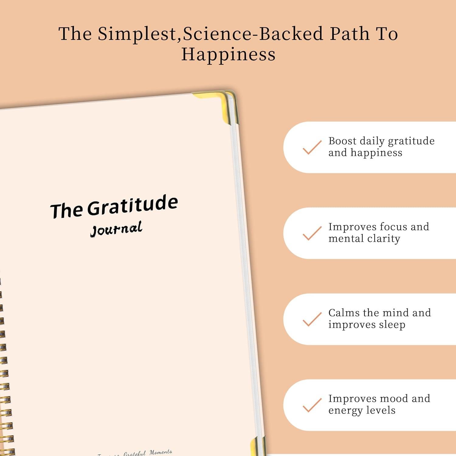 Diario de Gratitud Kamoy A5 Beige - 5 Minutos de Reflexión