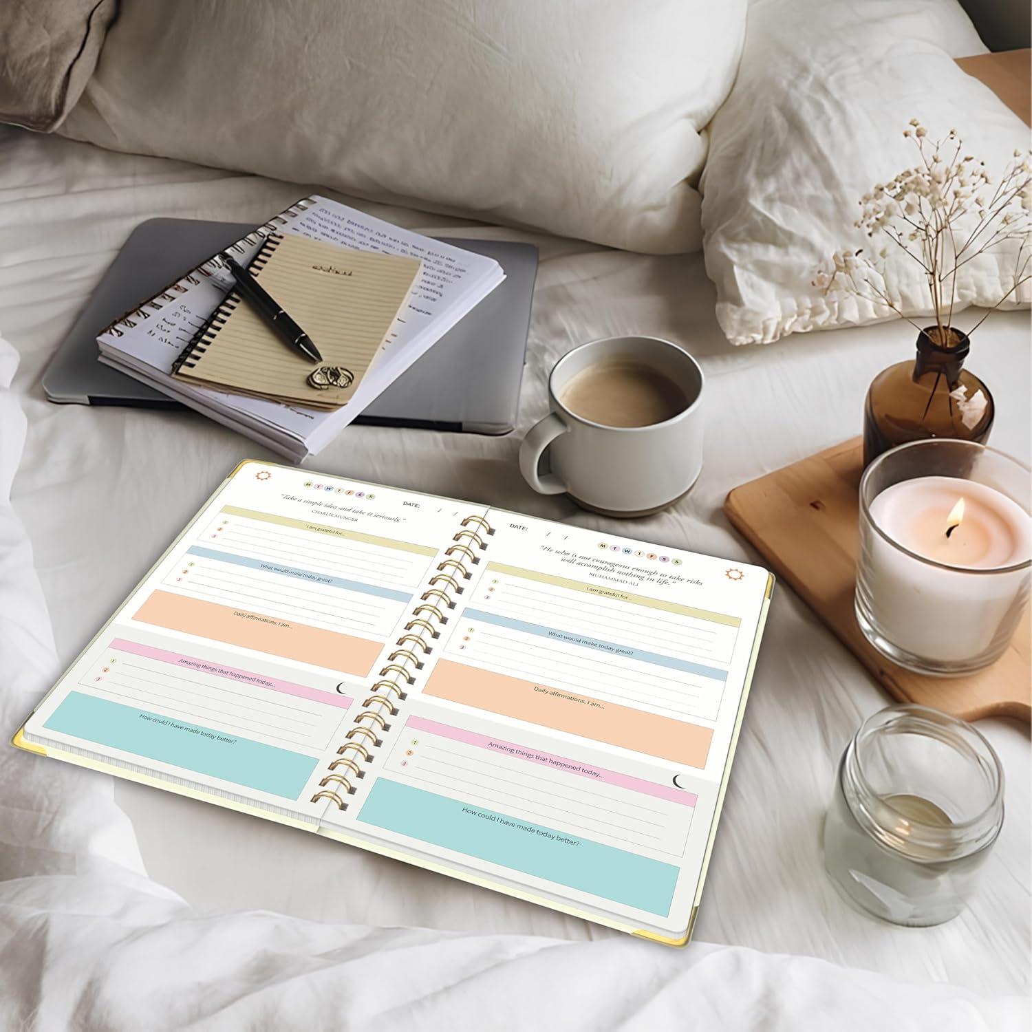 Diario de Gratitud Kamoy A5 Beige - 5 Minutos de Reflexión