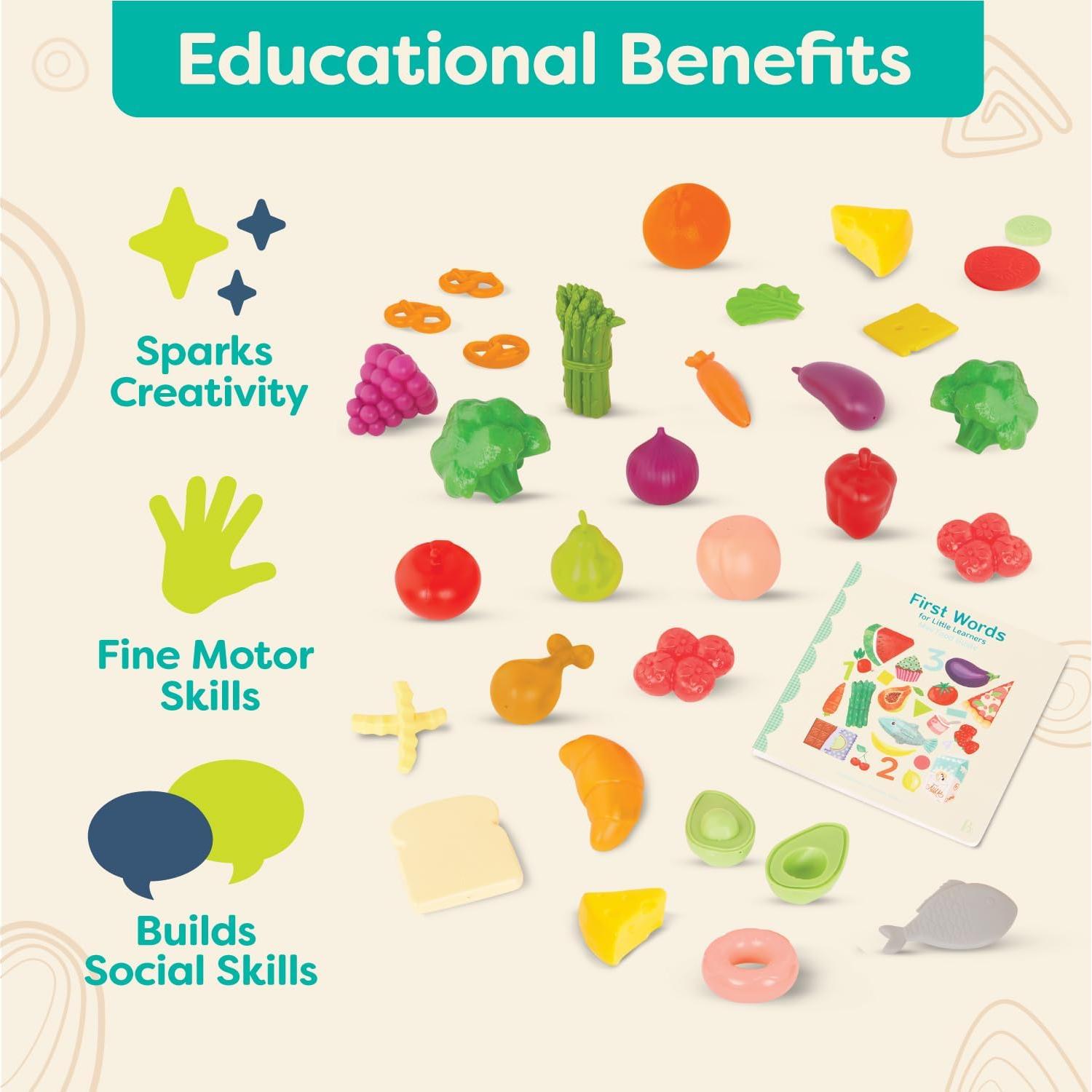 Juego de Comida de Imaginación B. toys - 32 Piezas + Libro