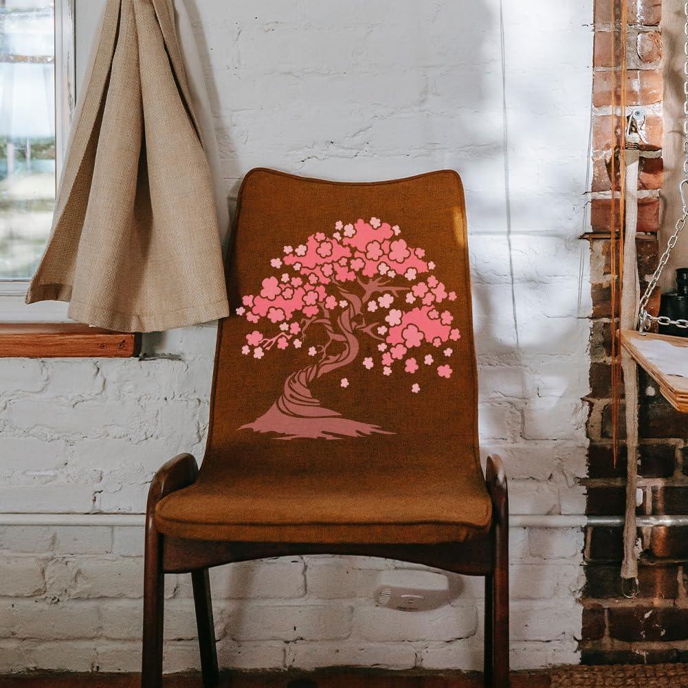 Plantillas de Flores de Cerezo MAYJOYDIY 30x30cm 2pcs con Pincel