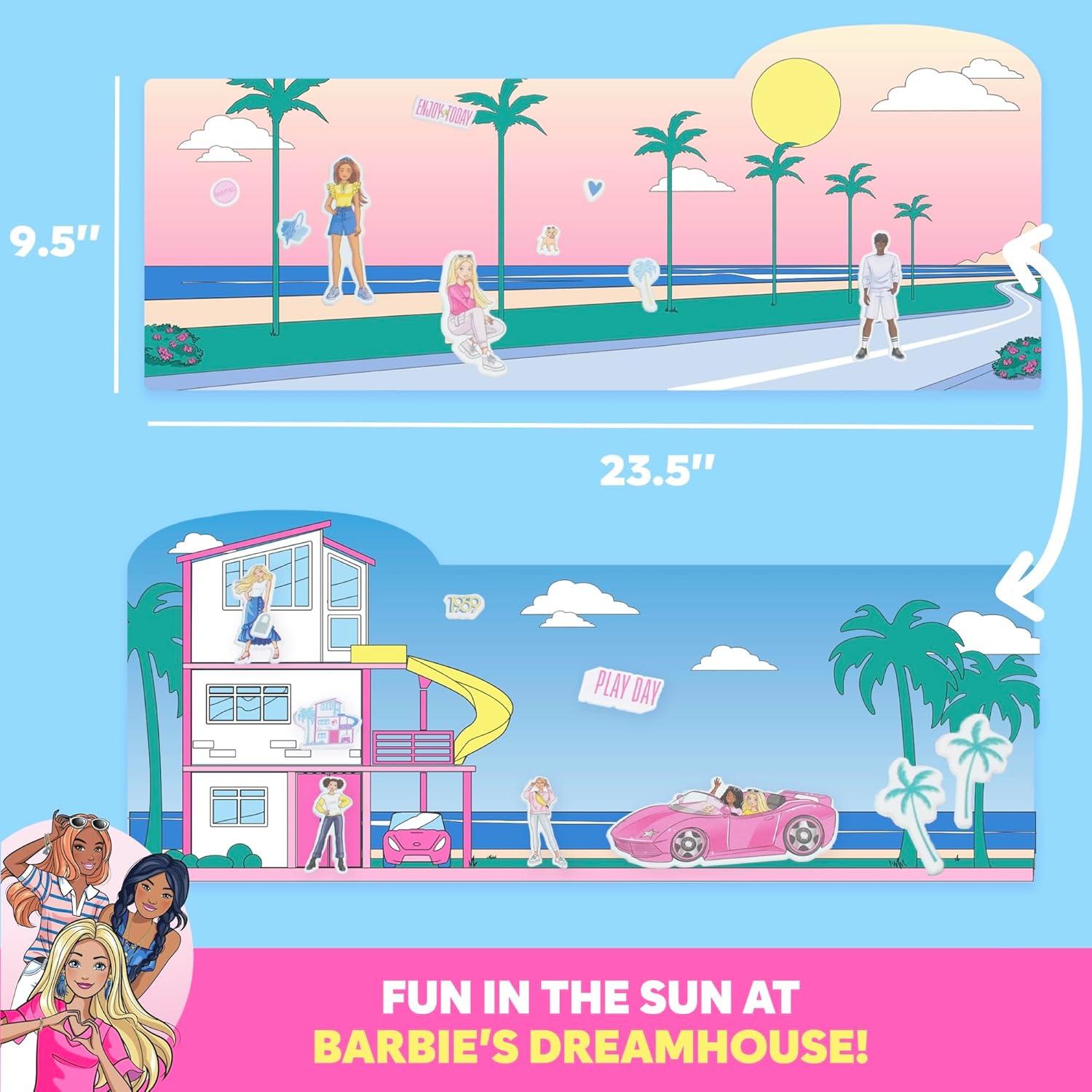 Juego de Stickers Puffy Barbie Horizon Group USA - 75 Stickers Reutilizables