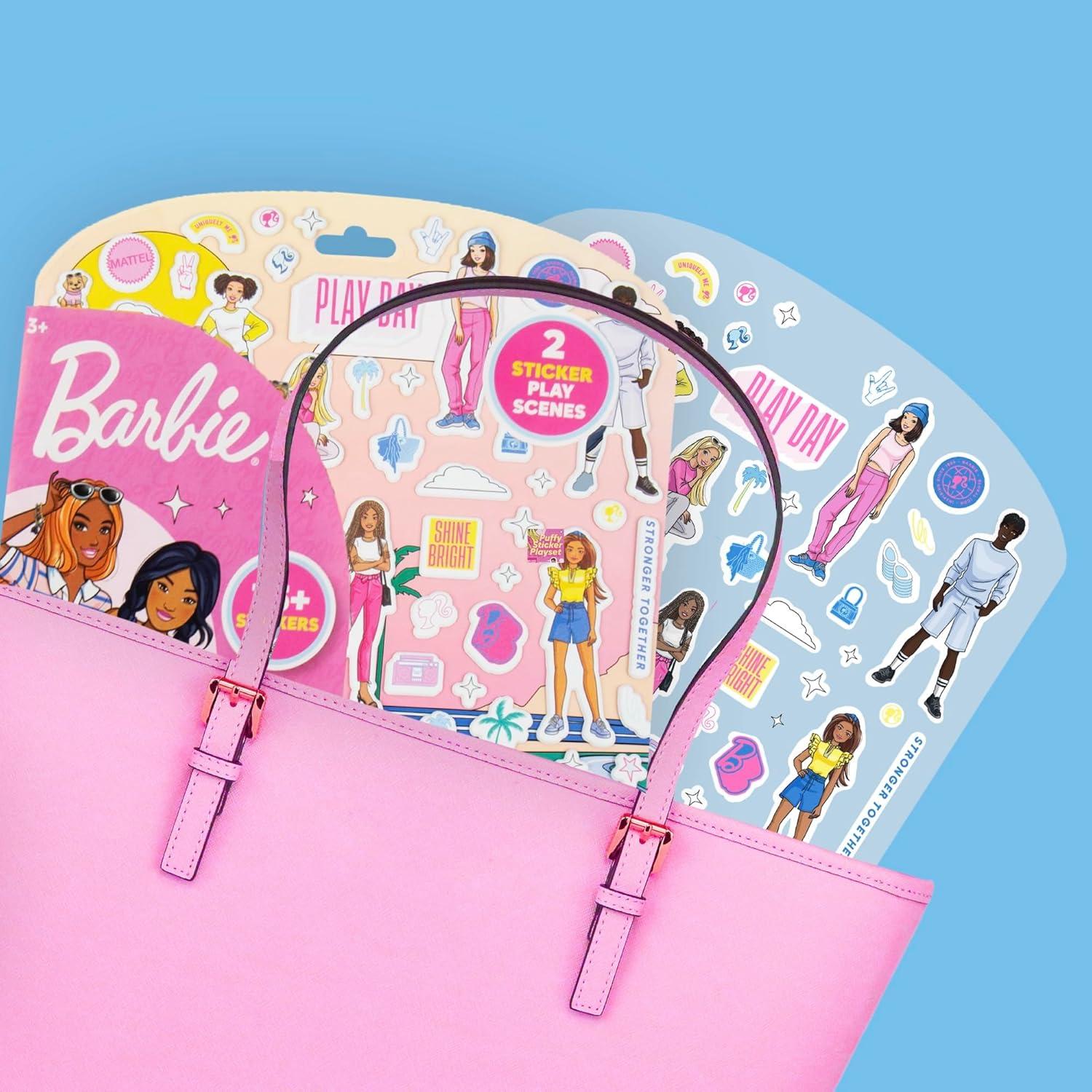 Juego de Stickers Puffy Barbie Horizon Group USA - 75 Stickers Reutilizables