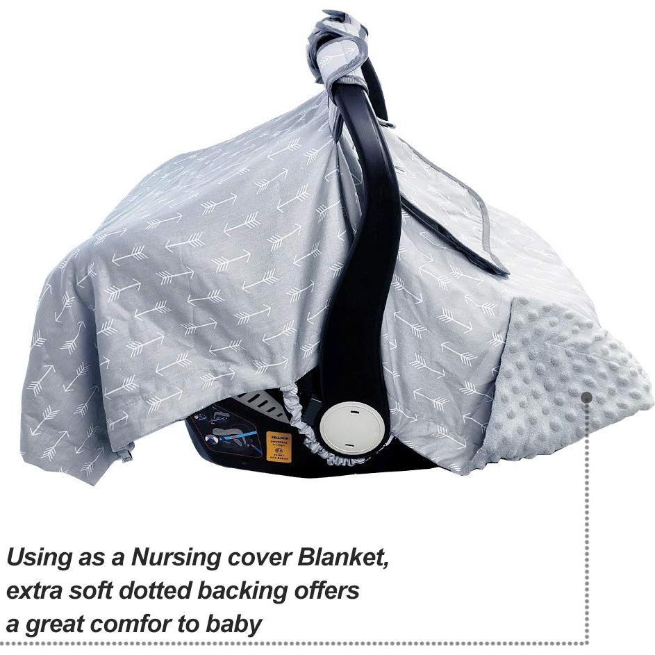 Cubierta de Asiento de Coche ICOPUCA para Bebés - Antideslizante, 2 Ventanas, Gris