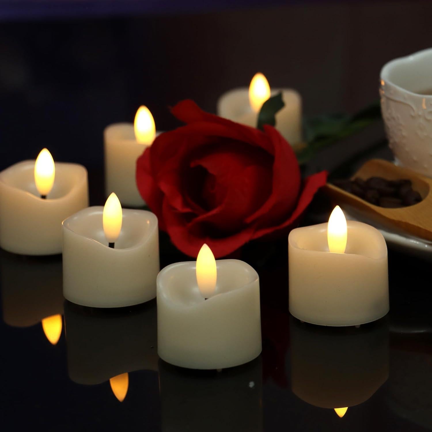 Vela LED sin llama Qidol Home, 12 piezas, 3.81 cm, luz cálida