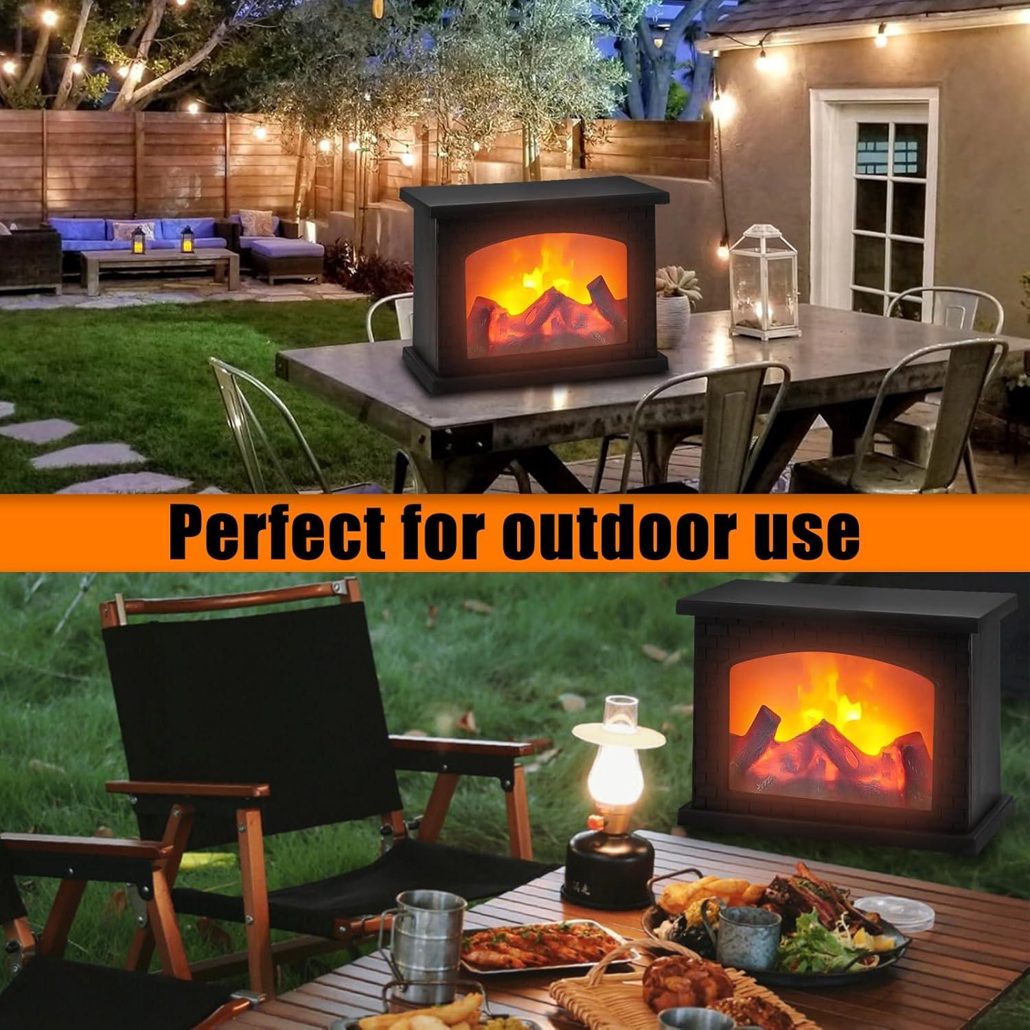 Linterna de Chimenea LED Bestview Grande Efecto Llama Negra