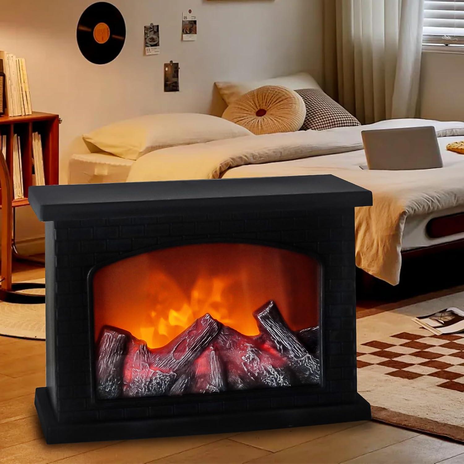 Linterna de Chimenea LED Bestview Grande Efecto Llama Negra