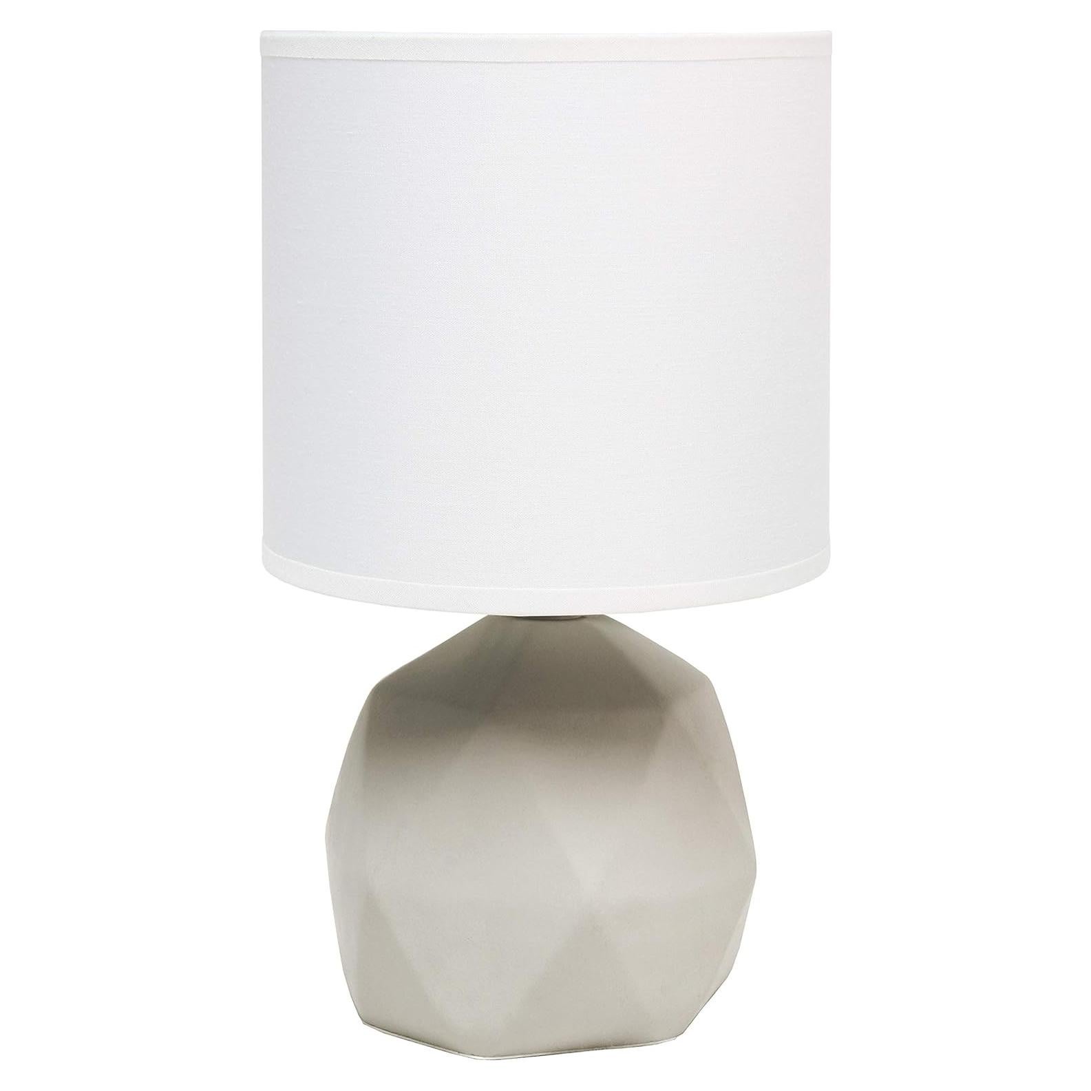 Lámpara de Mesa Simple Designs LT2060-WHT Blanca Geométrica