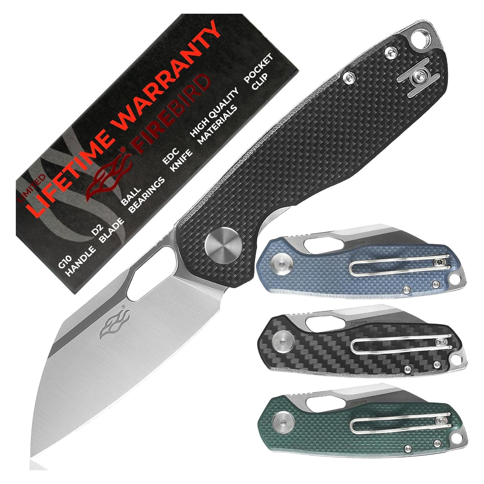 Cuchillo Plegable Firebird FH924-BK Acero D2 Mango G10 Negro