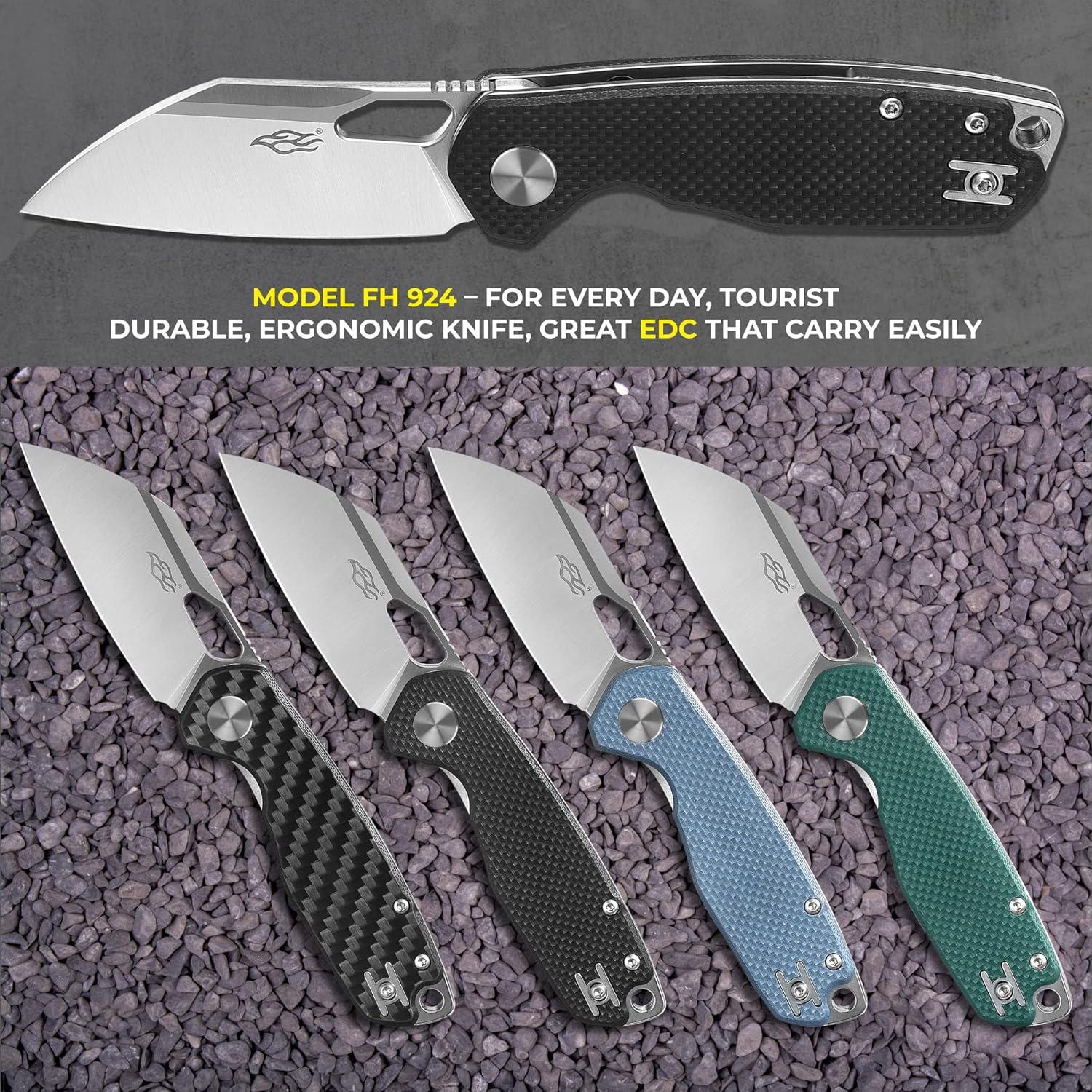 Cuchillo Plegable Firebird FH924-BK Acero D2 Mango G10 Negro