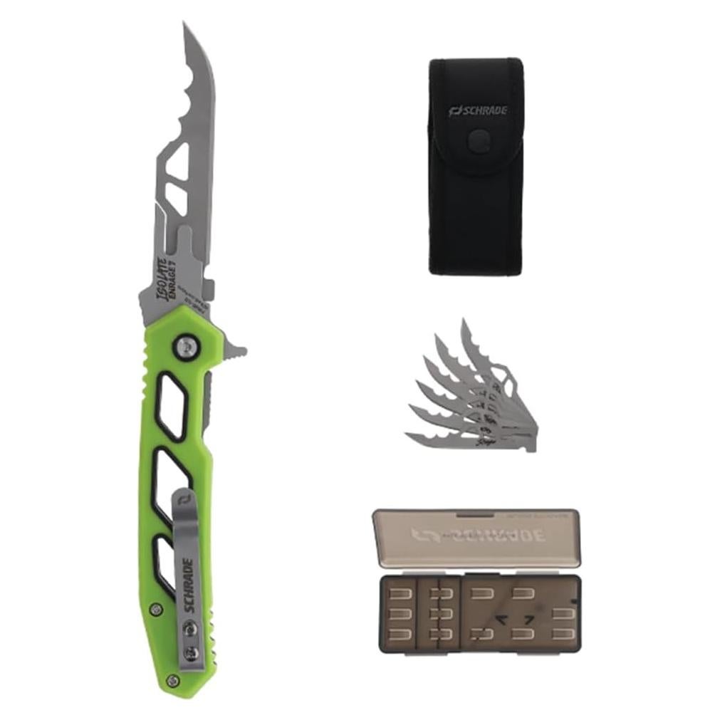 Cuchillo Schrade Isolate Enrage 7 con 6 hojas reemplazables