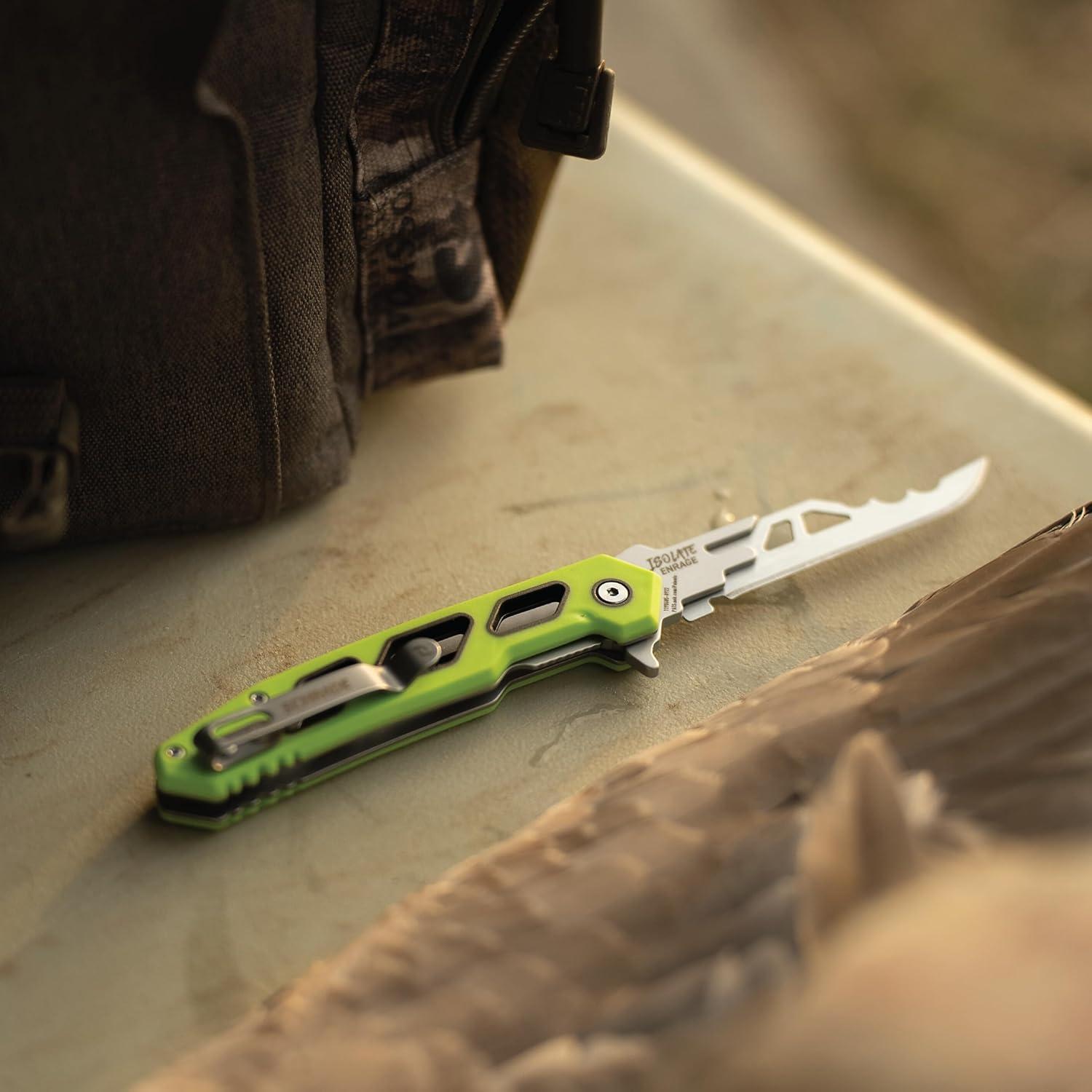 Cuchillo Schrade Isolate Enrage 7 con 6 hojas reemplazables