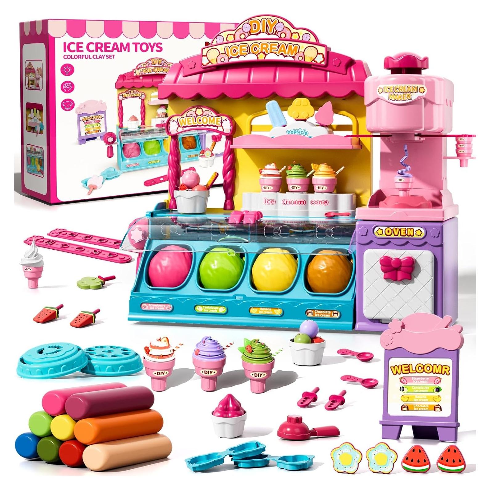 Kit de Arcilla Secado al Aire Beby Buty Juguetes de Helado 80 PCS