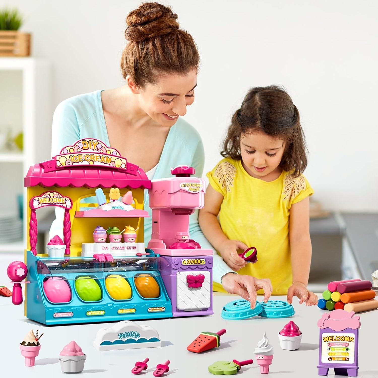 Kit de Arcilla Secado al Aire Beby Buty Juguetes de Helado 80 PCS